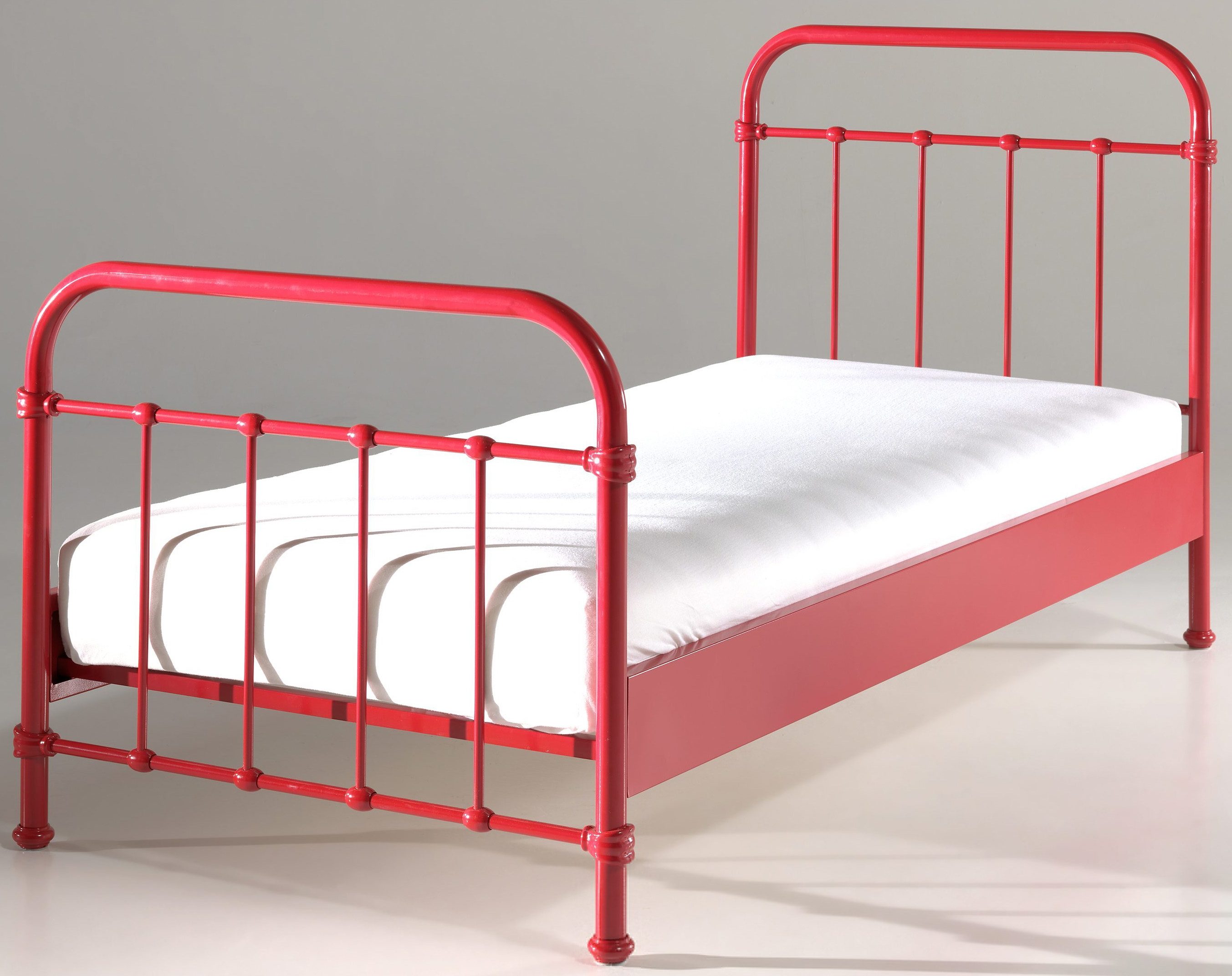 Vipack 1-persoonsledikant New York, bedframe metaal, poedergecoat, in tijdloos ontwerp