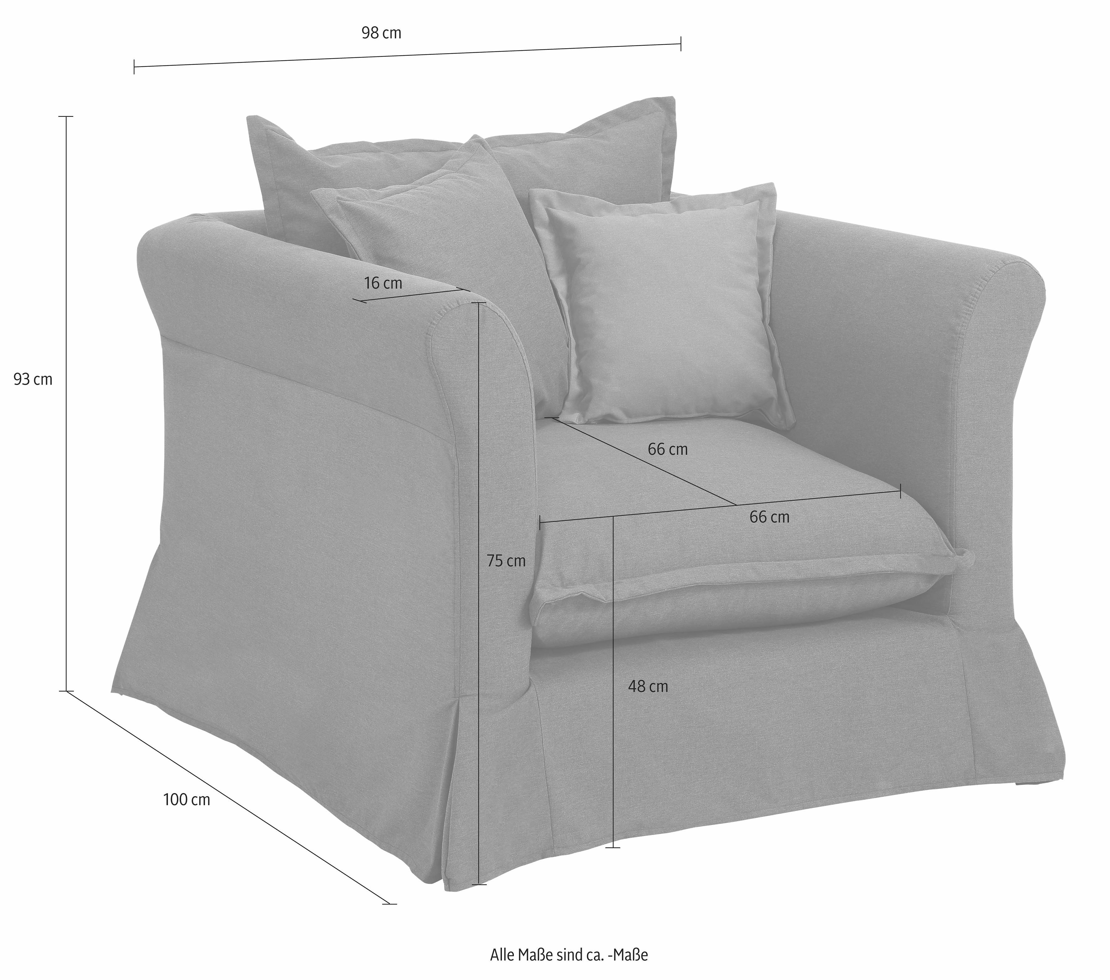 Home affaire Fauteuil Luise Hoezen-look