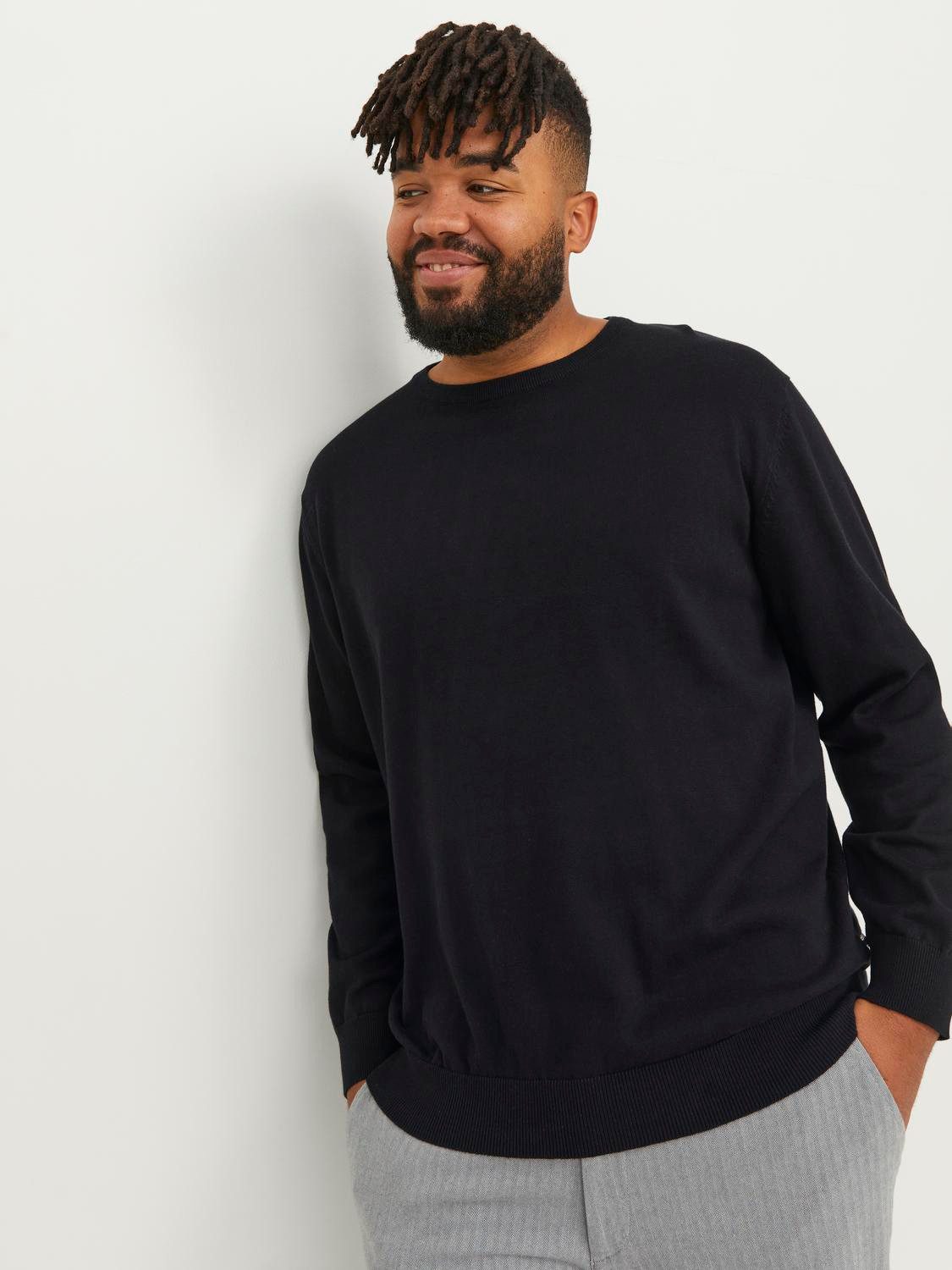 Jack & Jones PlusSize Gebreide trui JJEBASIC KNIT CREW NECK NOOS PLS
