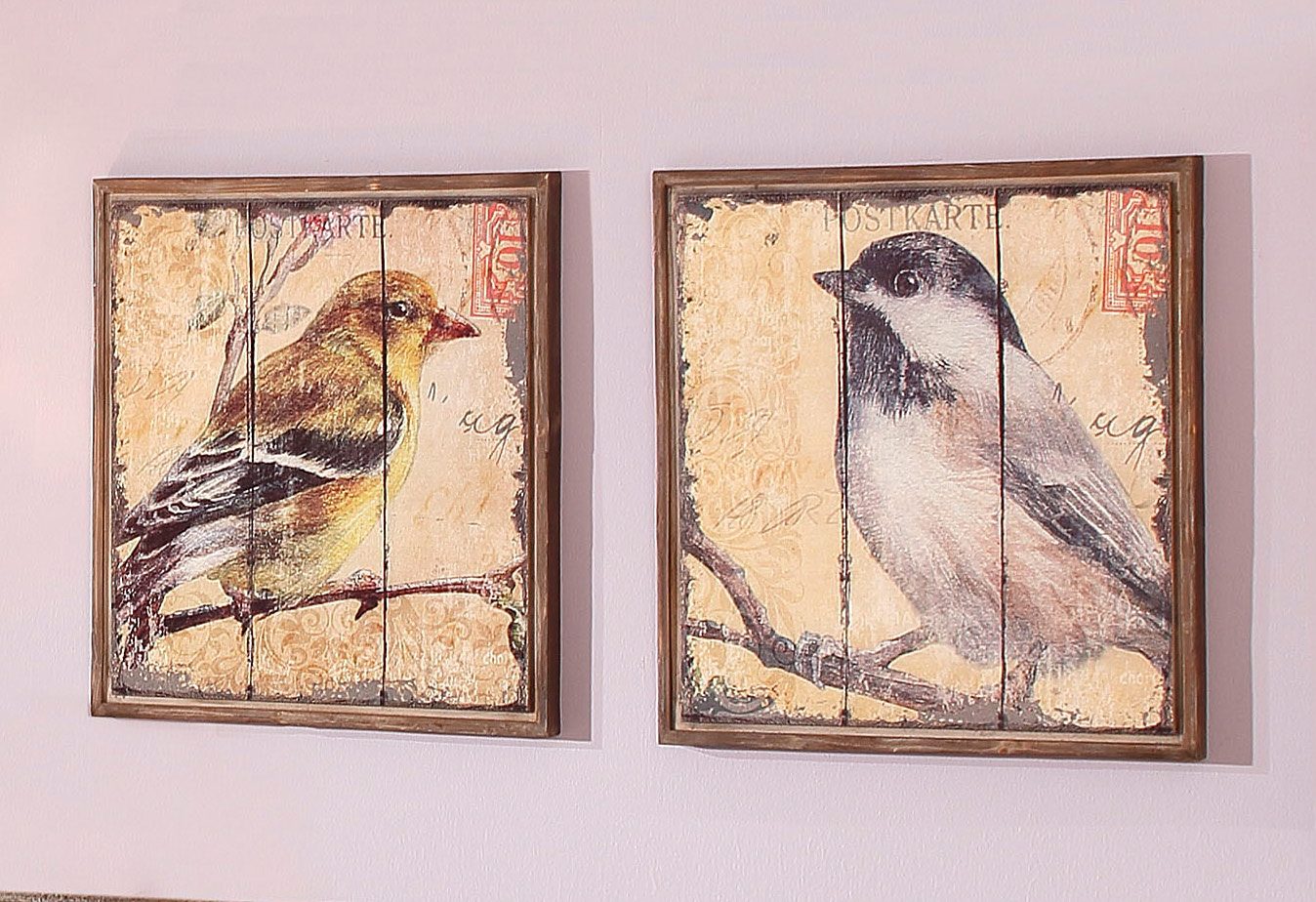 HOFMANN LIVING AND MORE Wanddecoratie Vogel Dierenmotief (set, 2 stuks) (set)