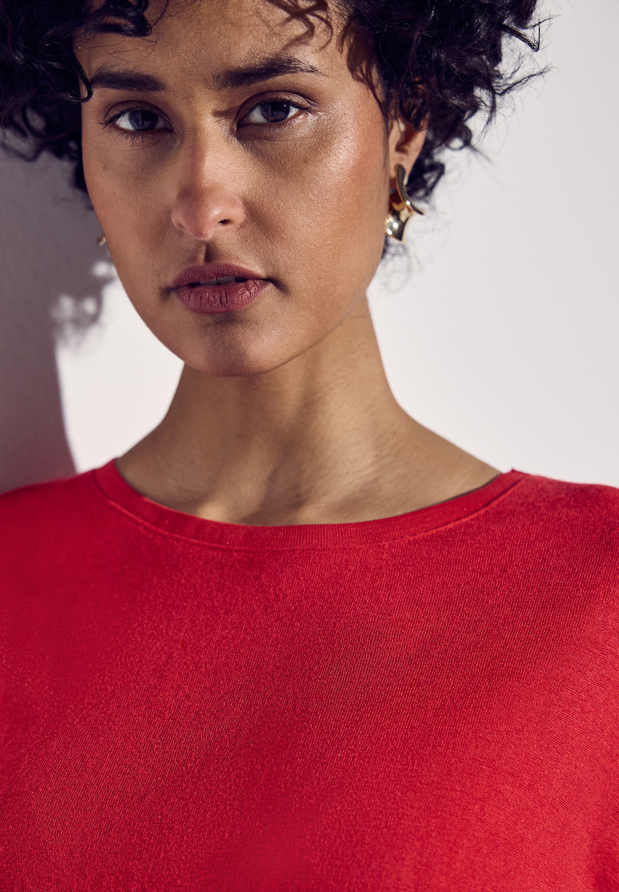 STREET ONE T-shirt met splitjes opzij