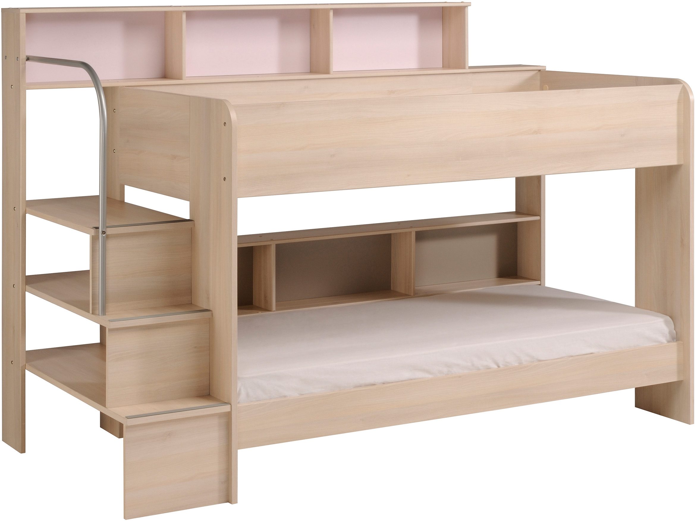 Parisot Stapelbed Bibop, achterwand is draaibaar optioneel met lade of extra ligoppervlak