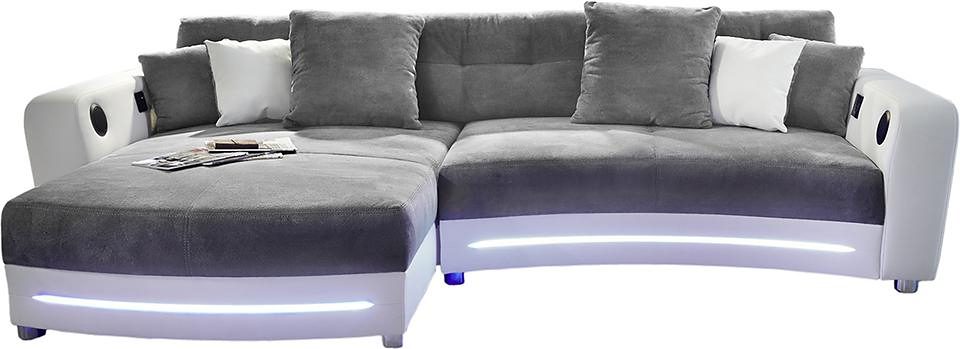Jockenhöfer Gruppe Hoekbank Laredo L-vorm inclusief rgb-ledverlichting en bluetooth-geluidssysteem