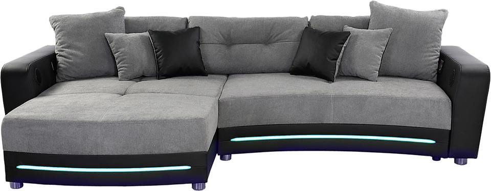 Jockenhöfer Gruppe Hoekbank Laredo L-vorm inclusief rgb-ledverlichting en bluetooth-geluidssysteem