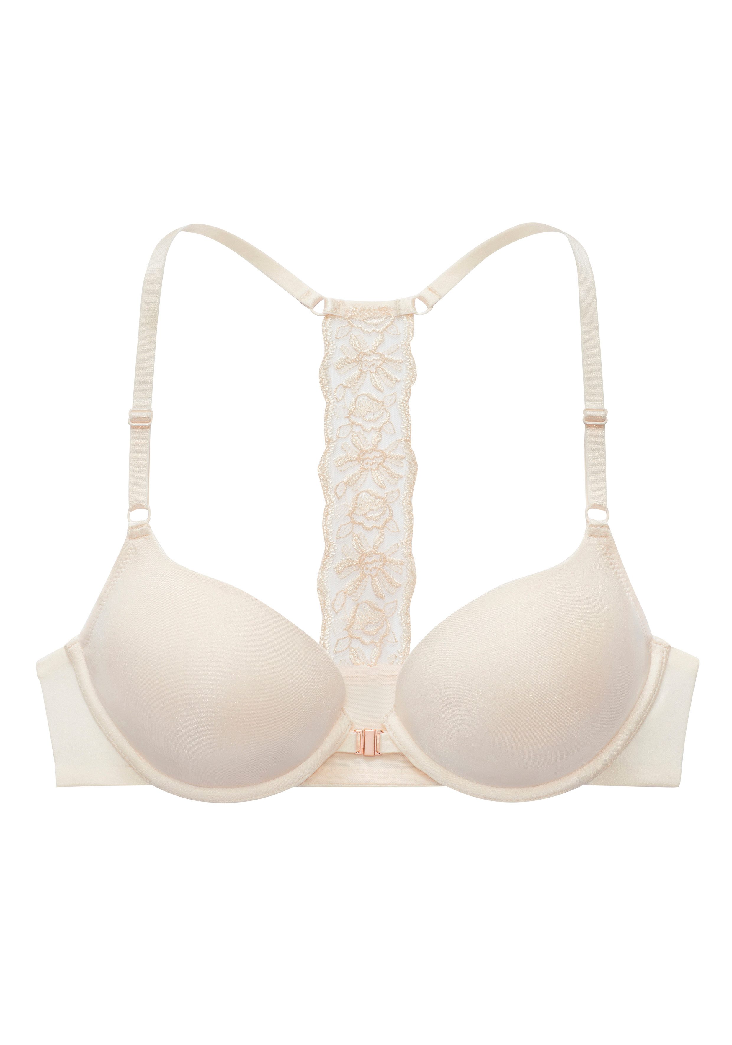 Lascana Push-up-bh met beugel en decoratief borduurband op de rug, sexy lingerie