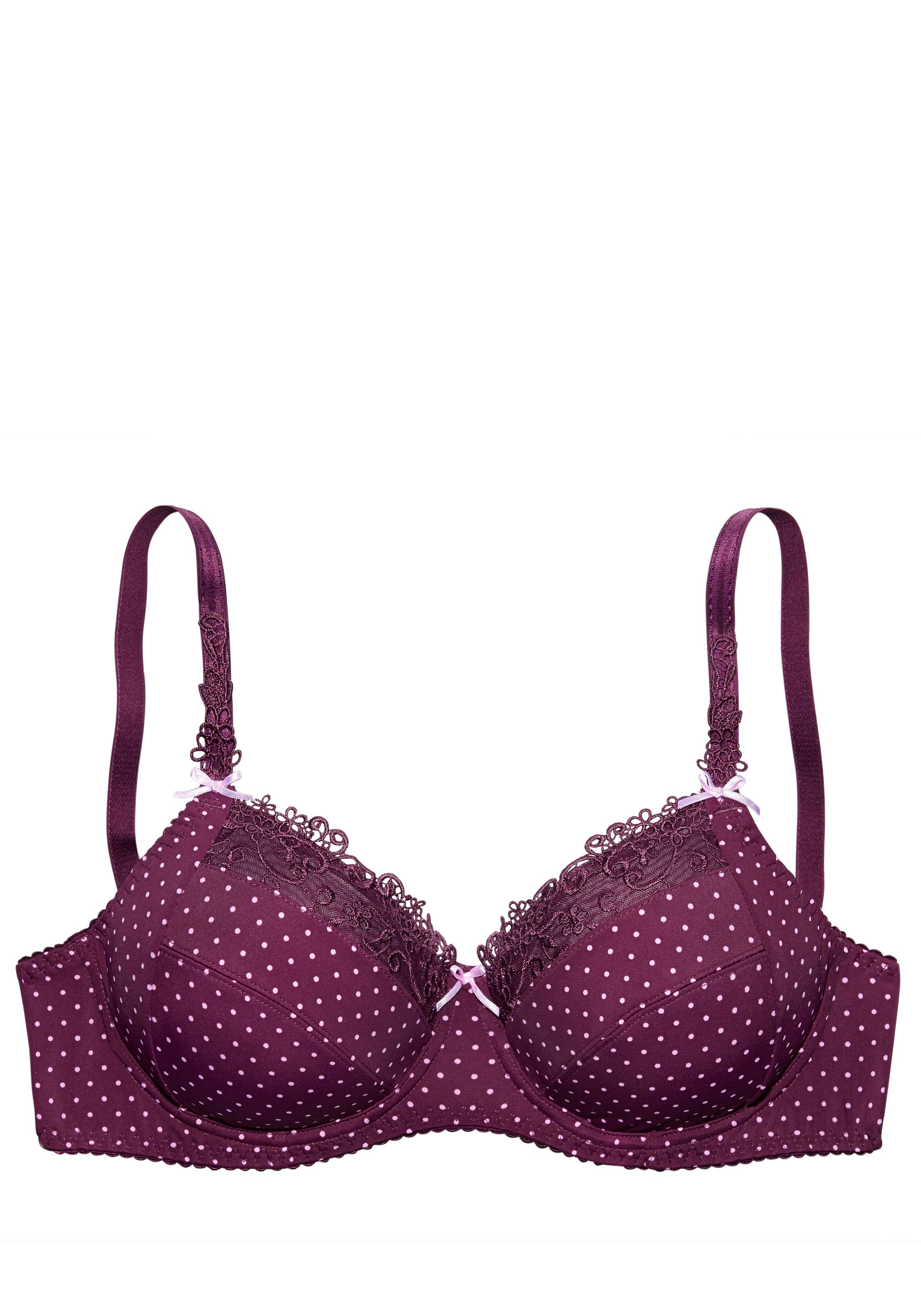 Nuance Beugel-bh met prachtig borduursel, dessous dames beugel bh's maat 80 F roze