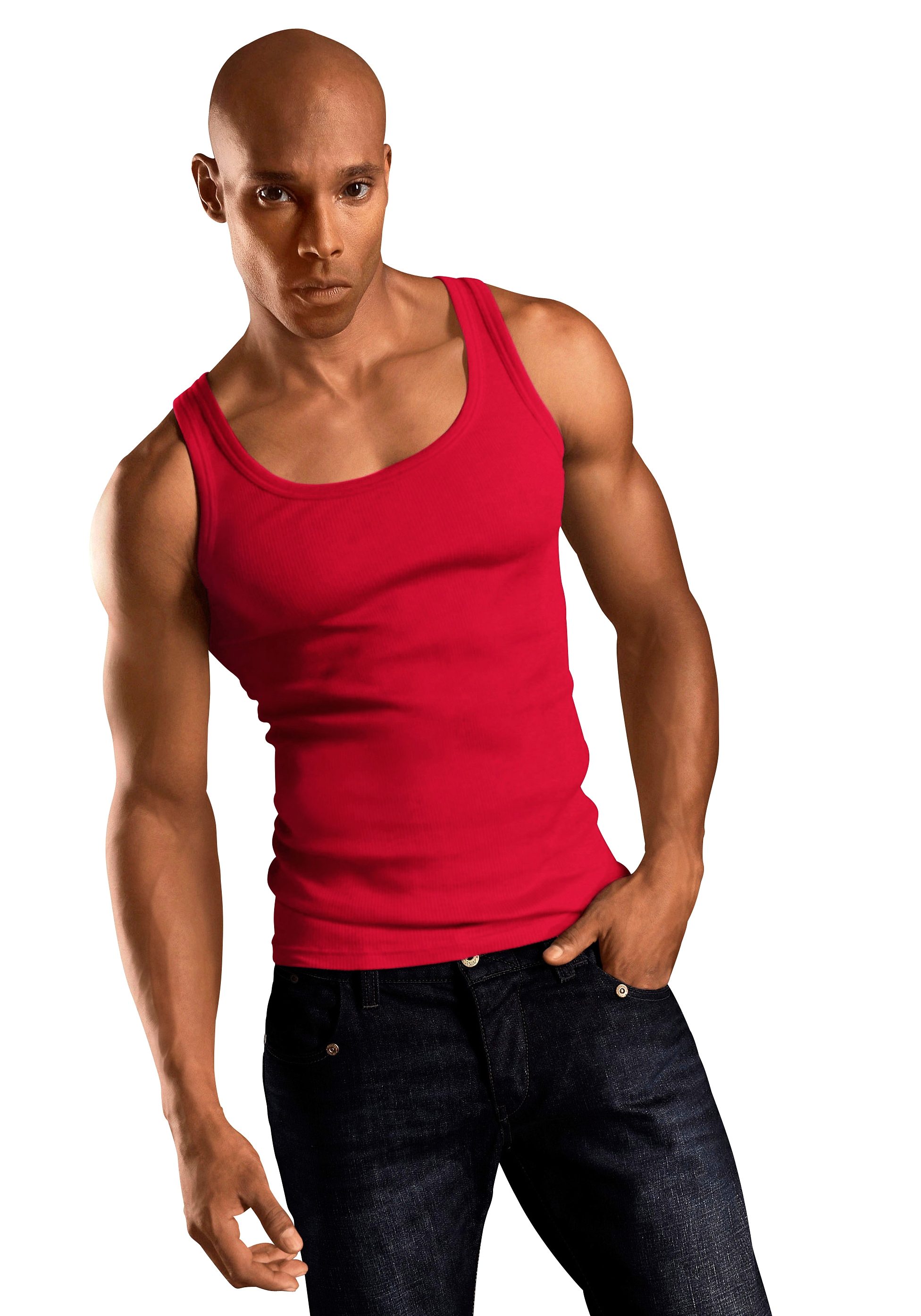 H.I.S Tanktop Fijnrib zonder zijnaden (set, 3-delig)