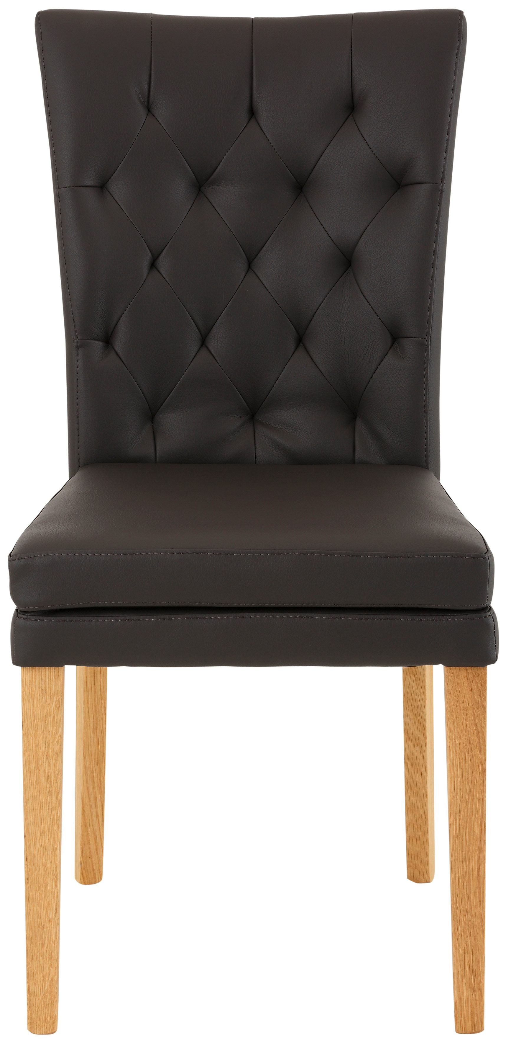 Home affaire Eetkamerstoel Colorado BESTSELLER Polsterstoel Poten in eiken of noten. In set van 2, 4 of 6 4 poot stoelen bruin