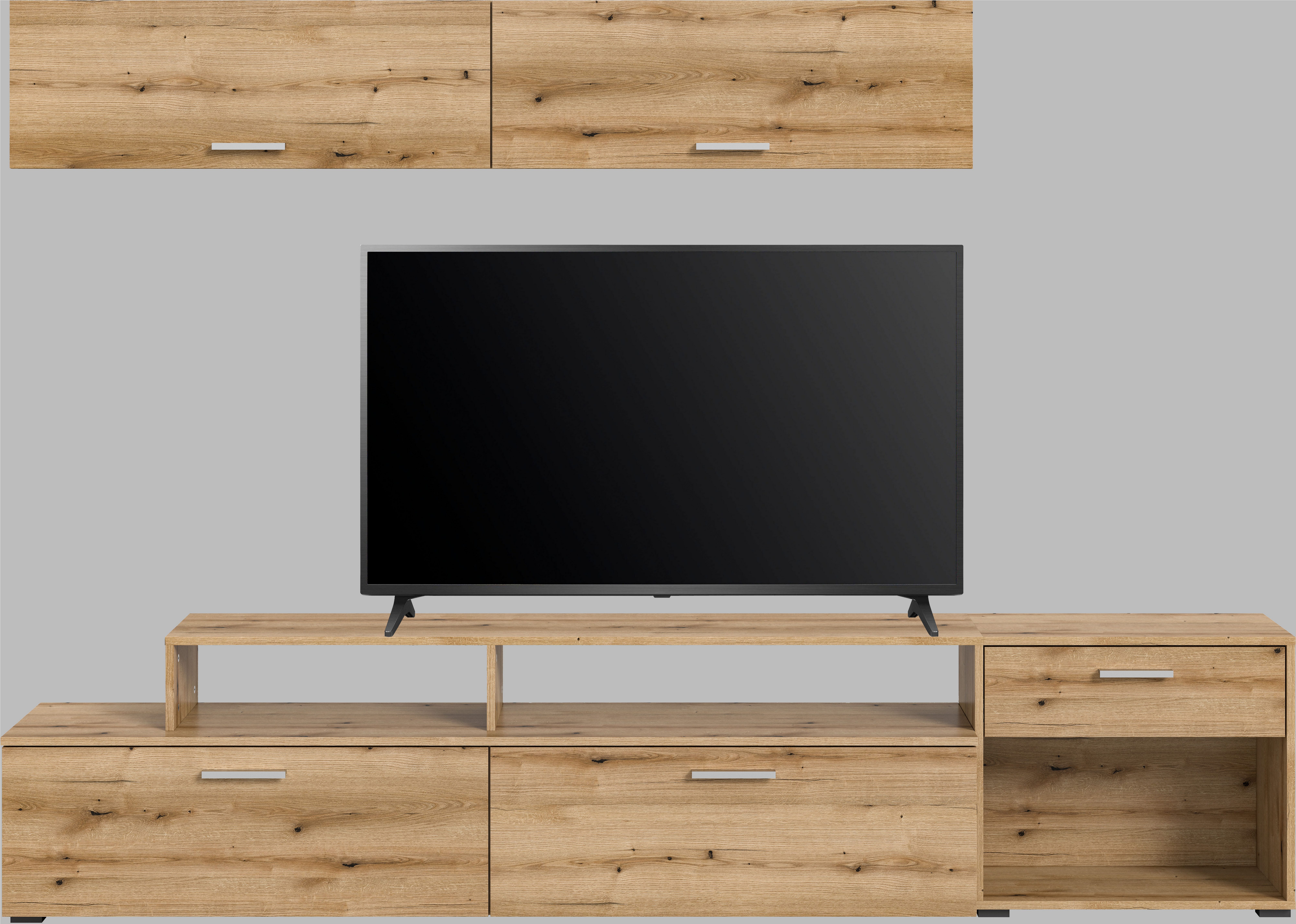 INOSIGN Wandmeubel Rotu, Breedte 247 cm, bestaand uit: Lowboard en Hangkast