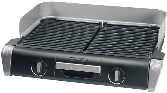 Tefal Tafelgrill TG8000 Family 2 gescheiden grillroosters -traploze thermostaten, individueel ter keuze