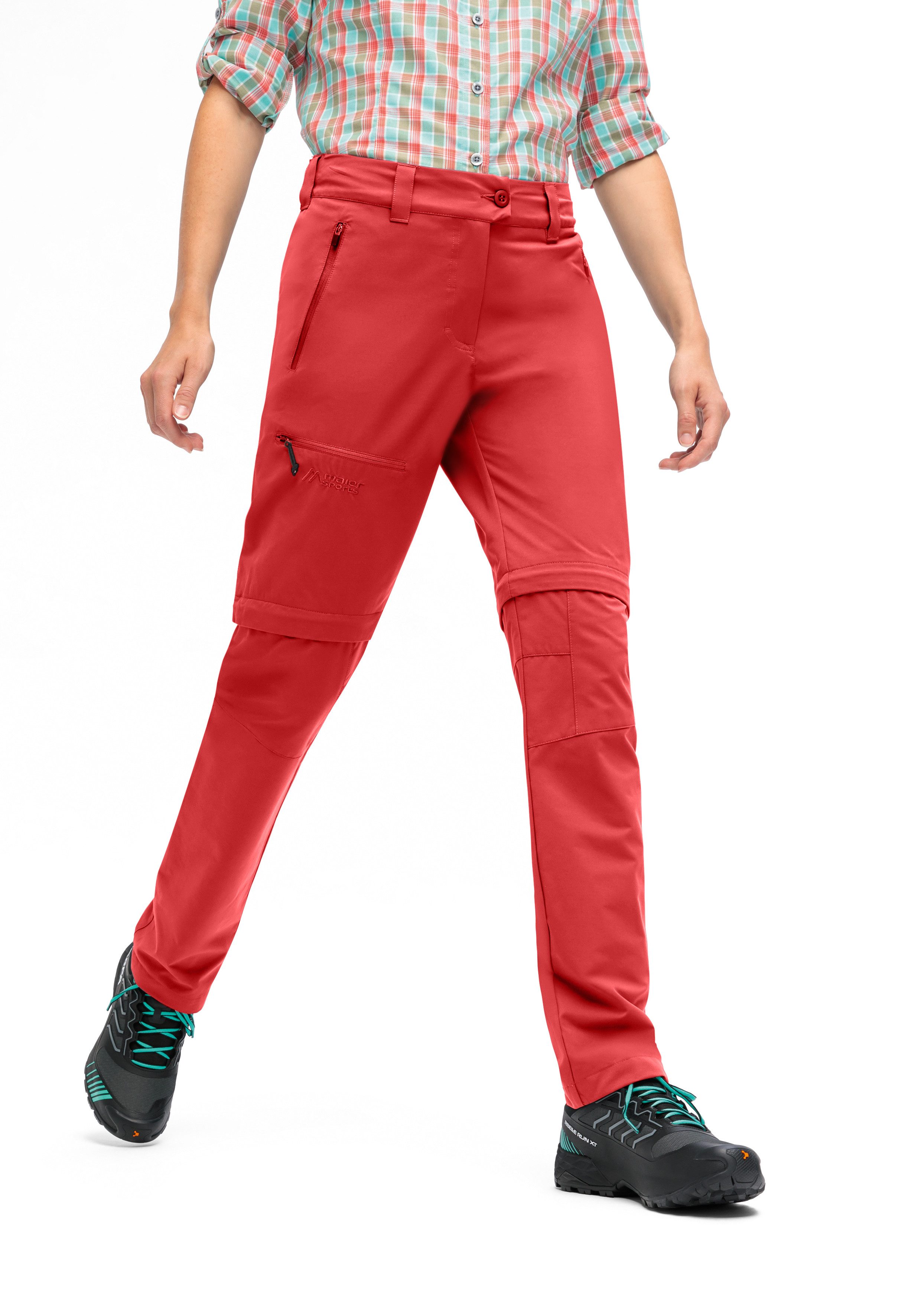 Maier Sports Outdoorbroek Nata Zip Loop Dames wandelbroek, zip-off functionele broek, 3 zakken, regular fit