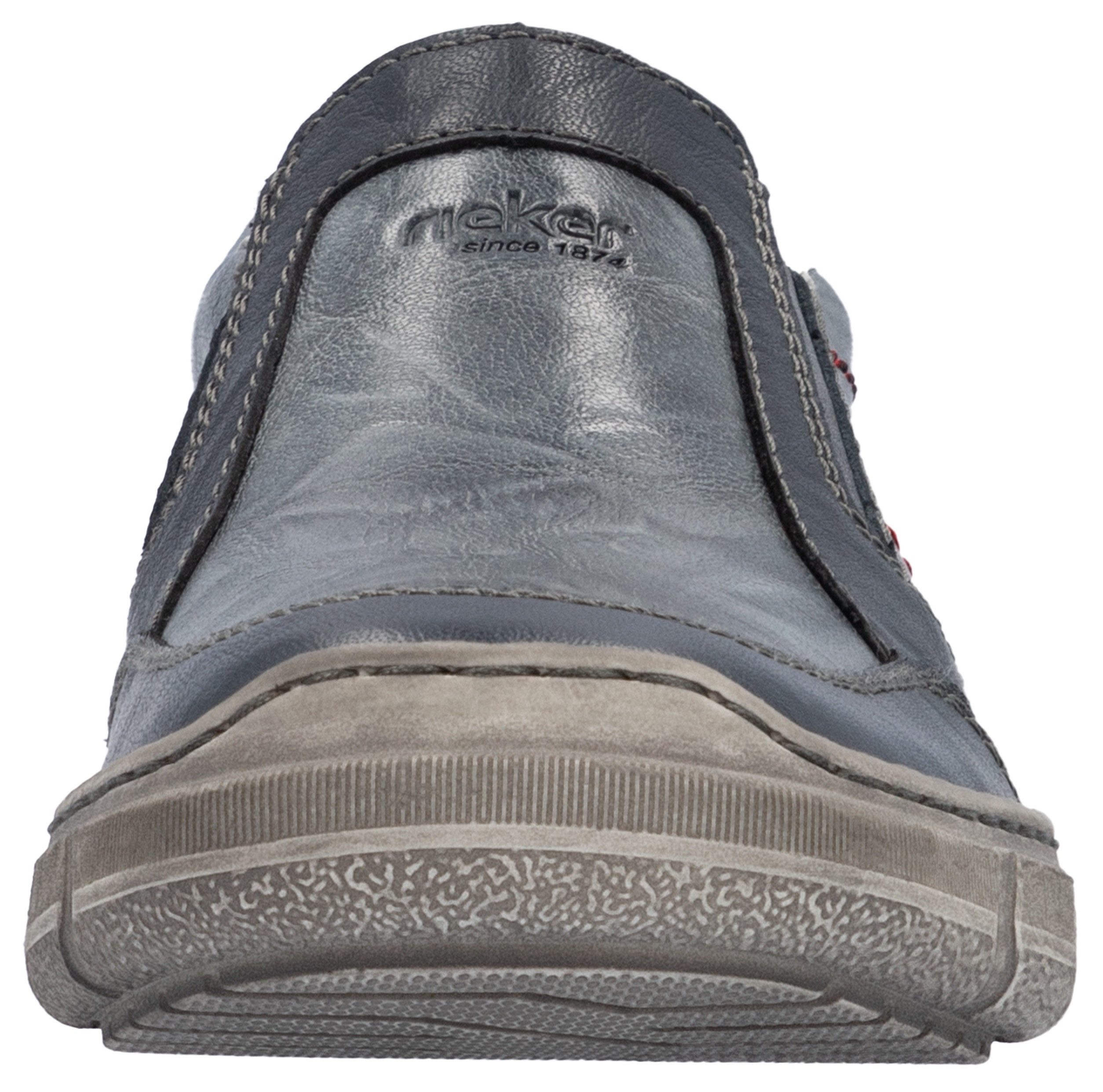 Rieker Instappers , slip-on sneaker, lage schoen, vrijetijdsschoen met schachtpolstering