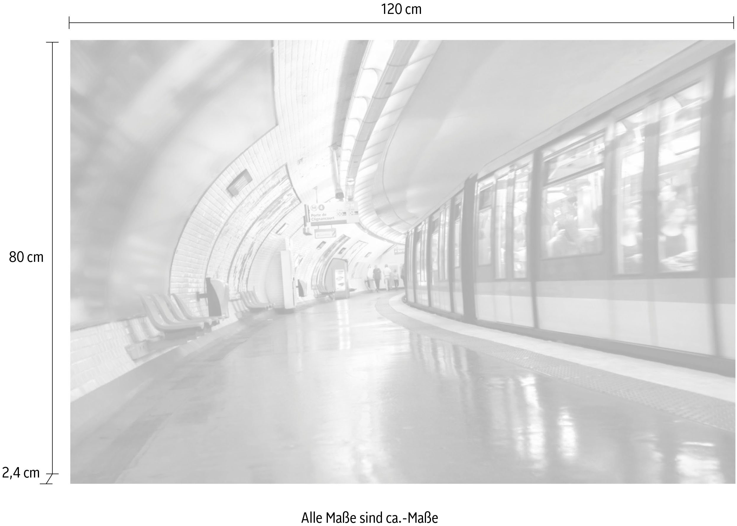 queence Artprint op acrylglas Tunnel Fine Art-print in galeriekwaliteit