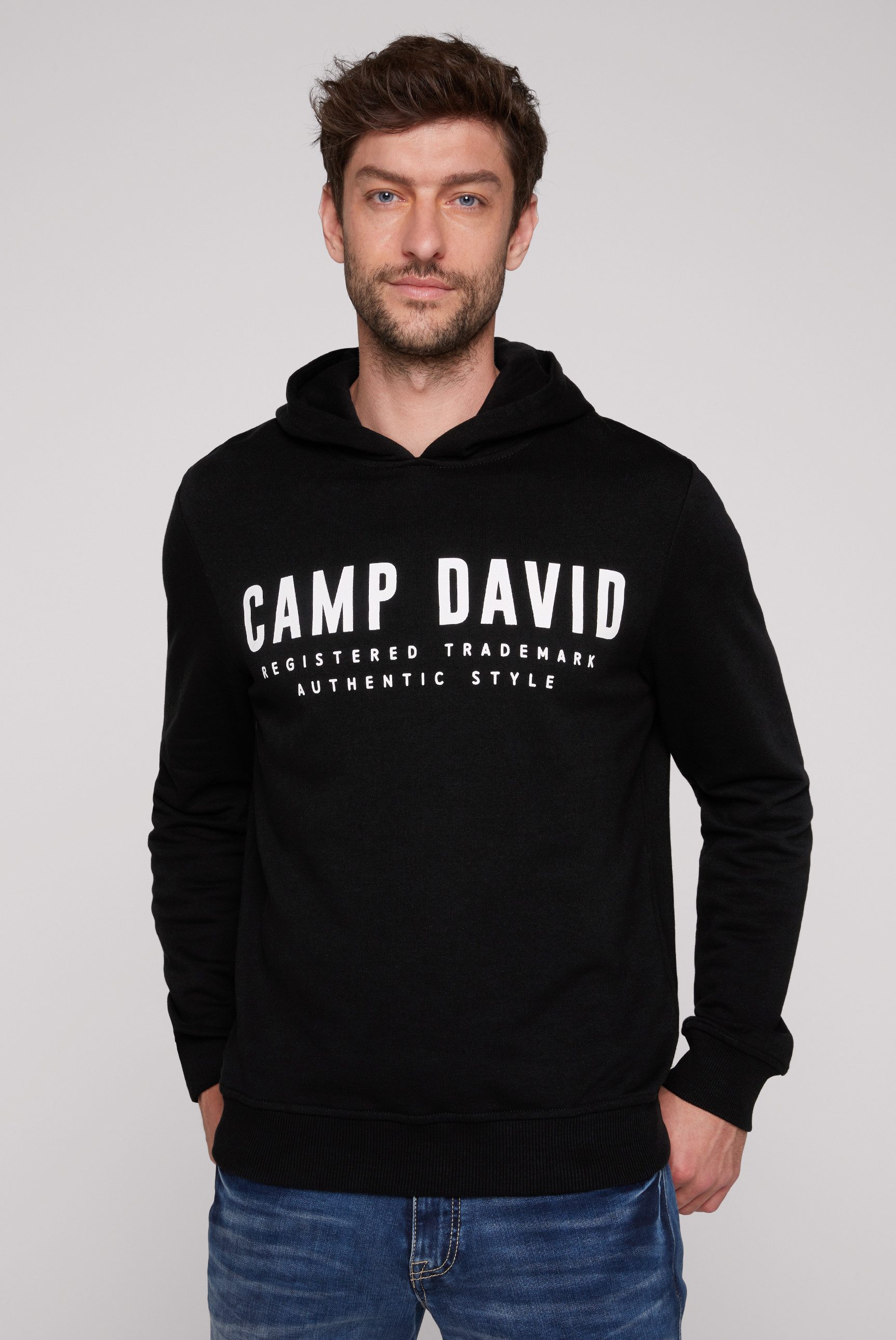 CAMP DAVID Hoodie met logoprint