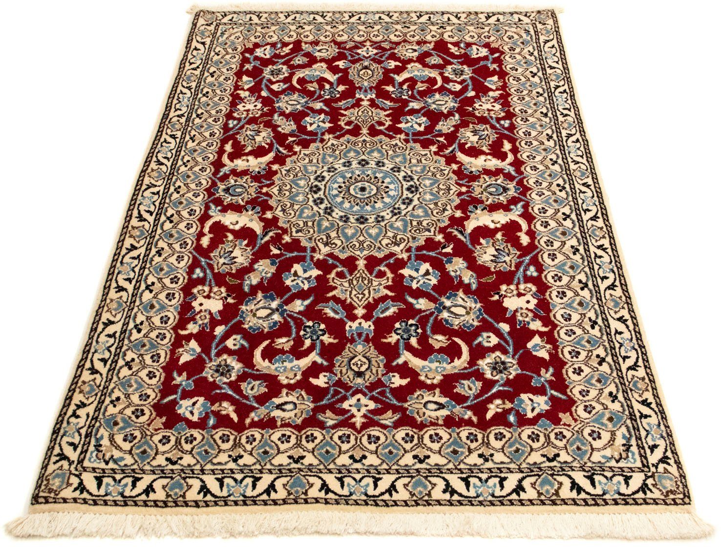 morgenland Wollen kleed Nain 9la Teppich handgeknüpft rot-Perserteppich - Nain - Royal - 137 x 86 cm - rot