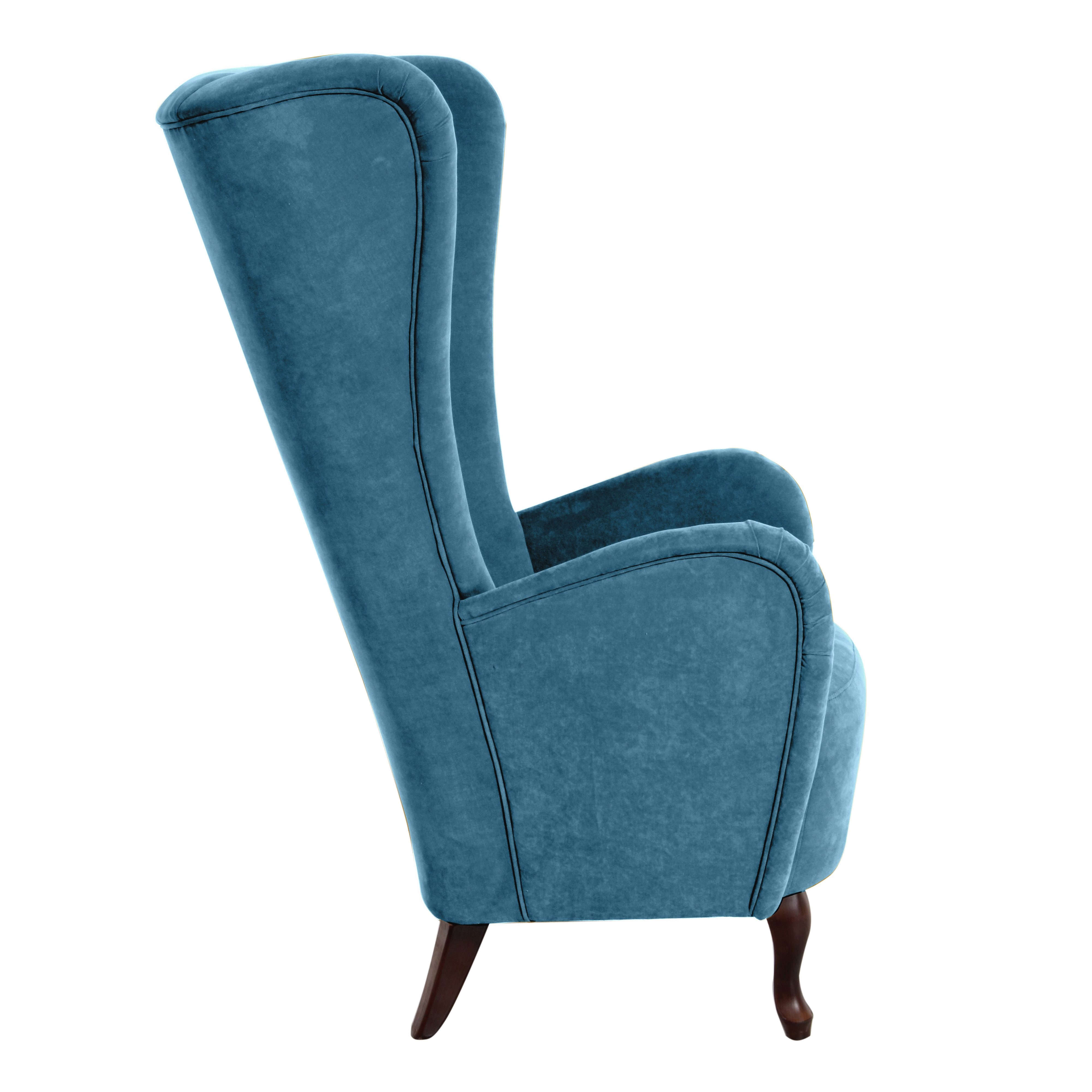 Max Winzer® Oorfauteuil Anastasia design fauteuil, extravagante hoge rug fauteuil, trendy kleuren (set)