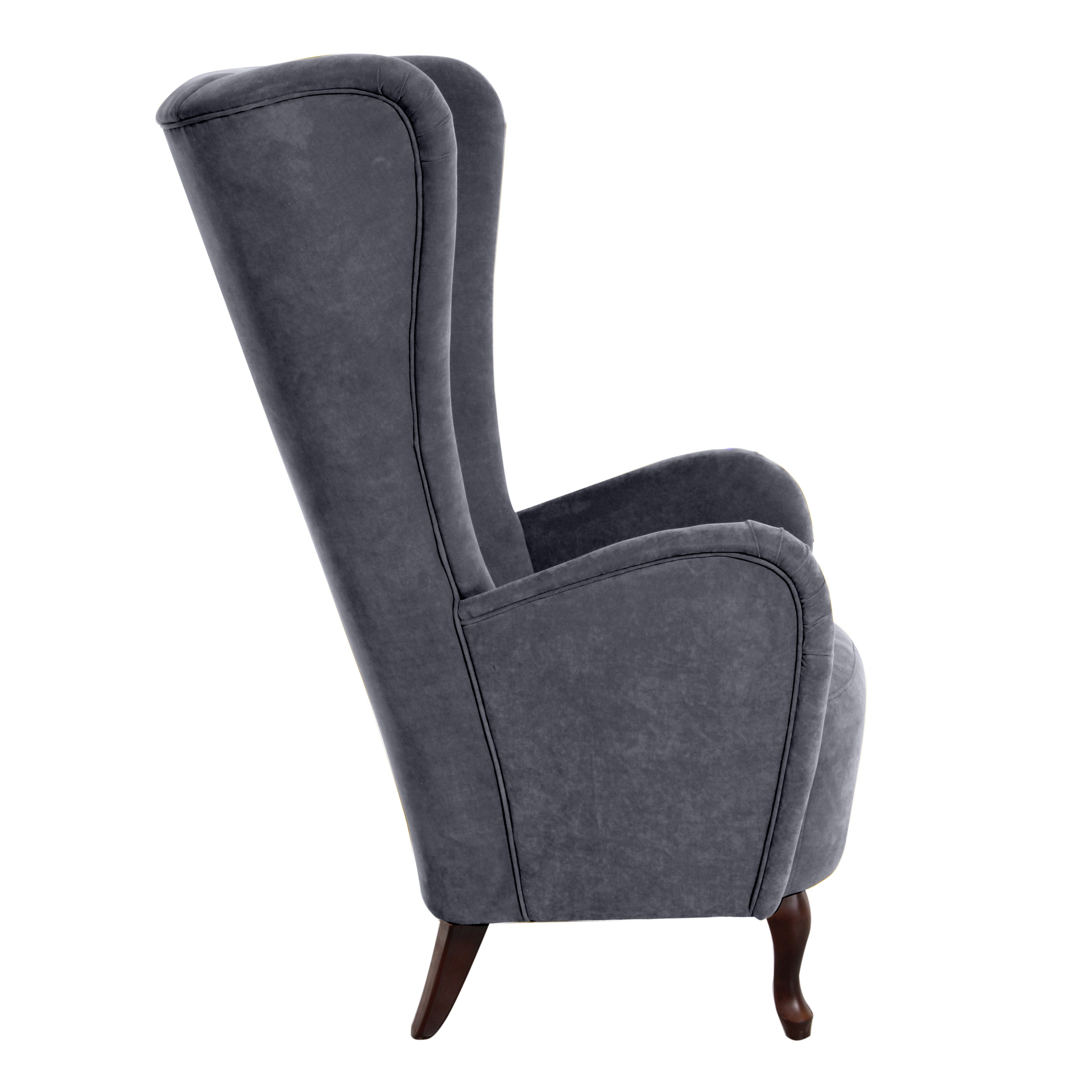 Max Winzer® Oorfauteuil Anastasia design fauteuil, extravagante hoge rug fauteuil, trendy kleuren (set)