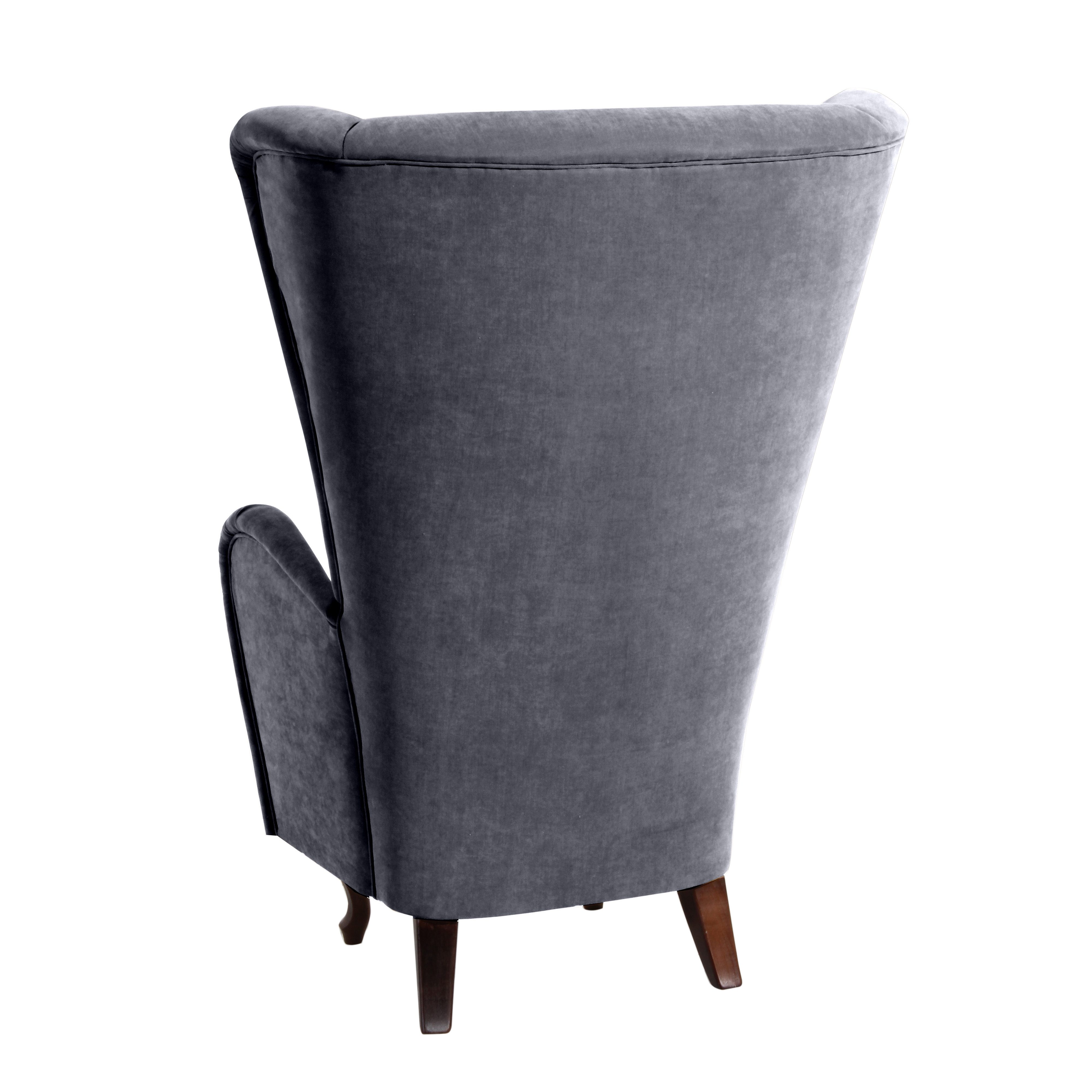 Max Winzer® Oorfauteuil Anastasia design fauteuil, extravagante hoge rug fauteuil, trendy kleuren (set)