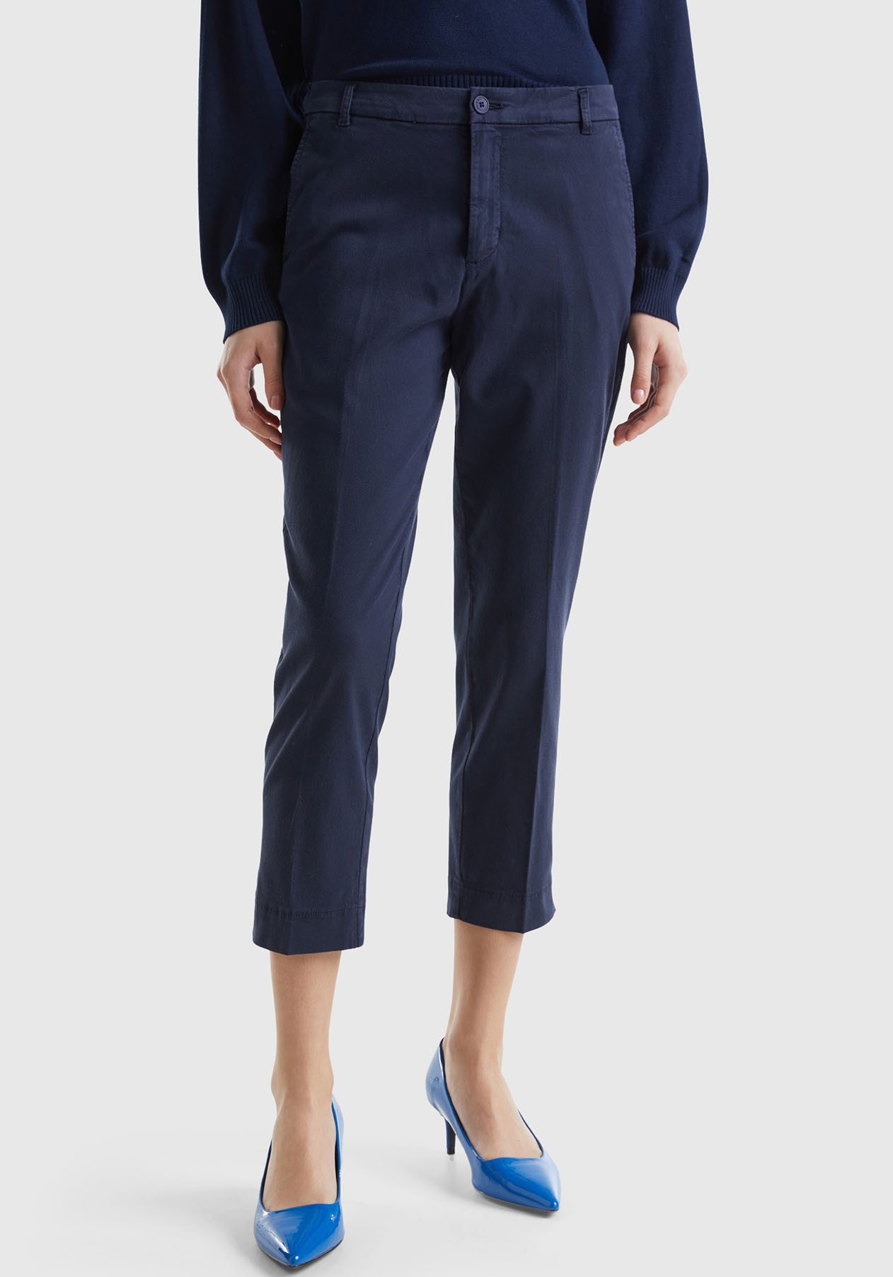 United Colors of Benetton Five-pocketsbroek met persplooien
