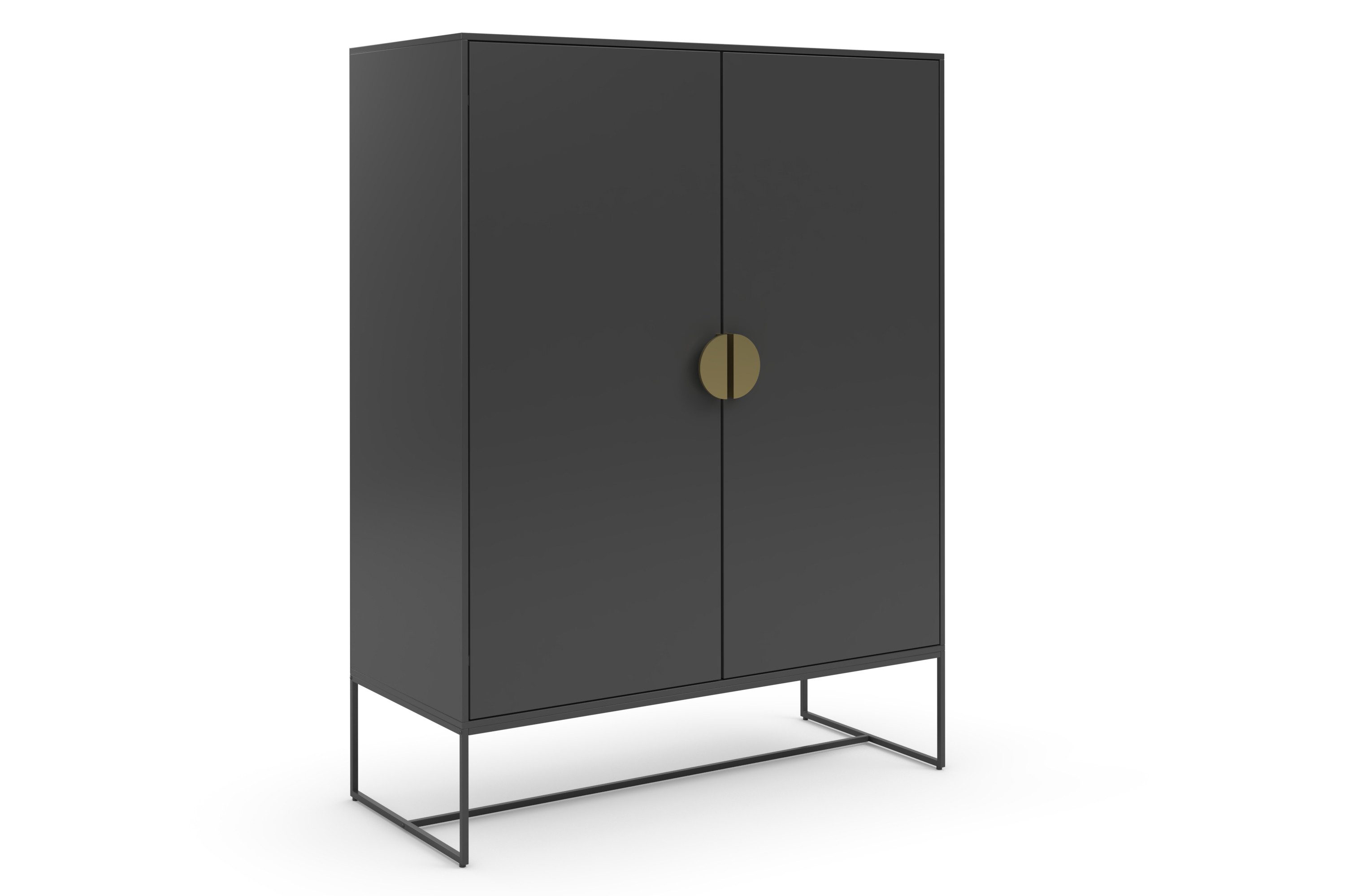 Places of Style Highboard Abito Middenkast met draaiduren en 2 planken, breedte 90 cm