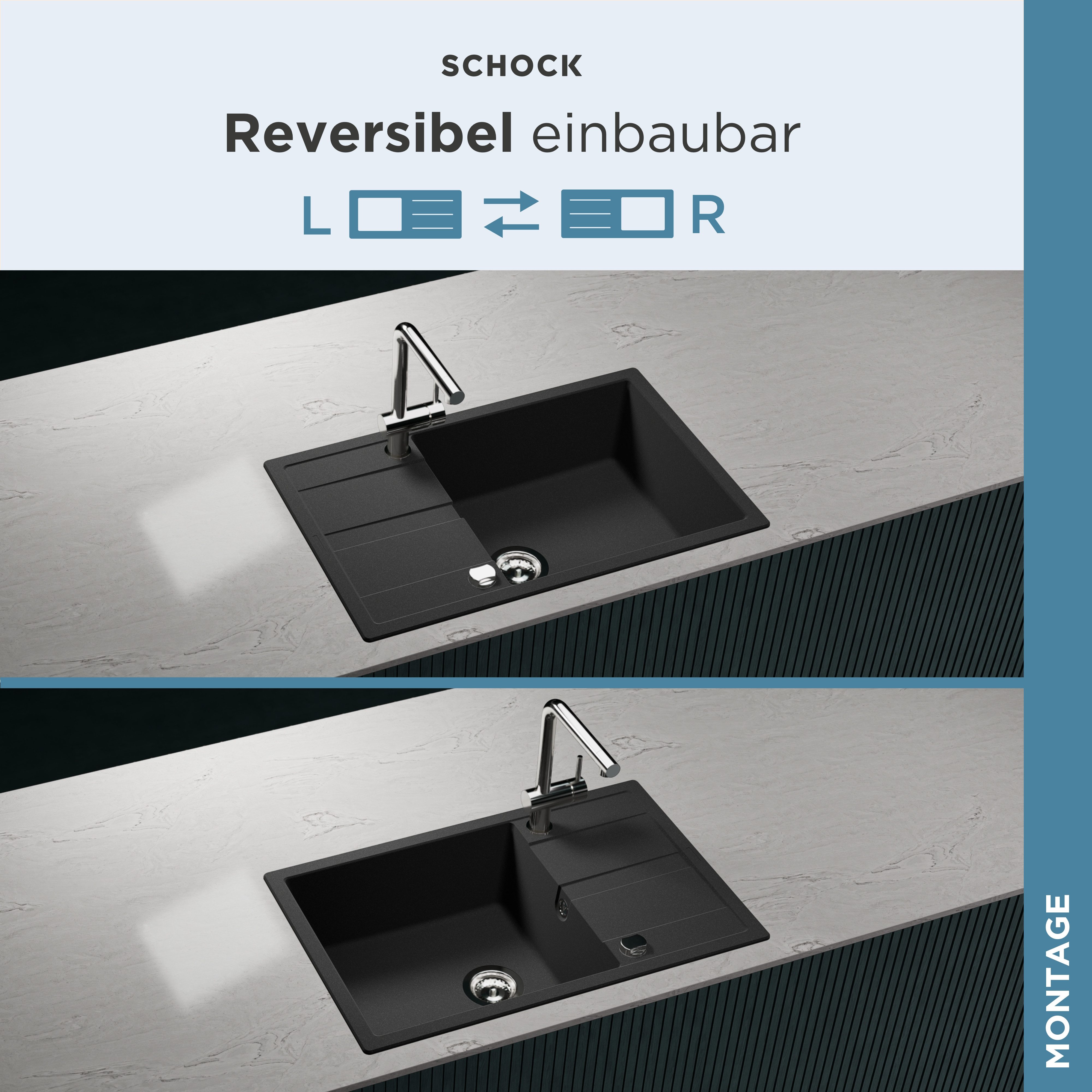 Schock Granieten spoelbak Manhattan D-100LS
