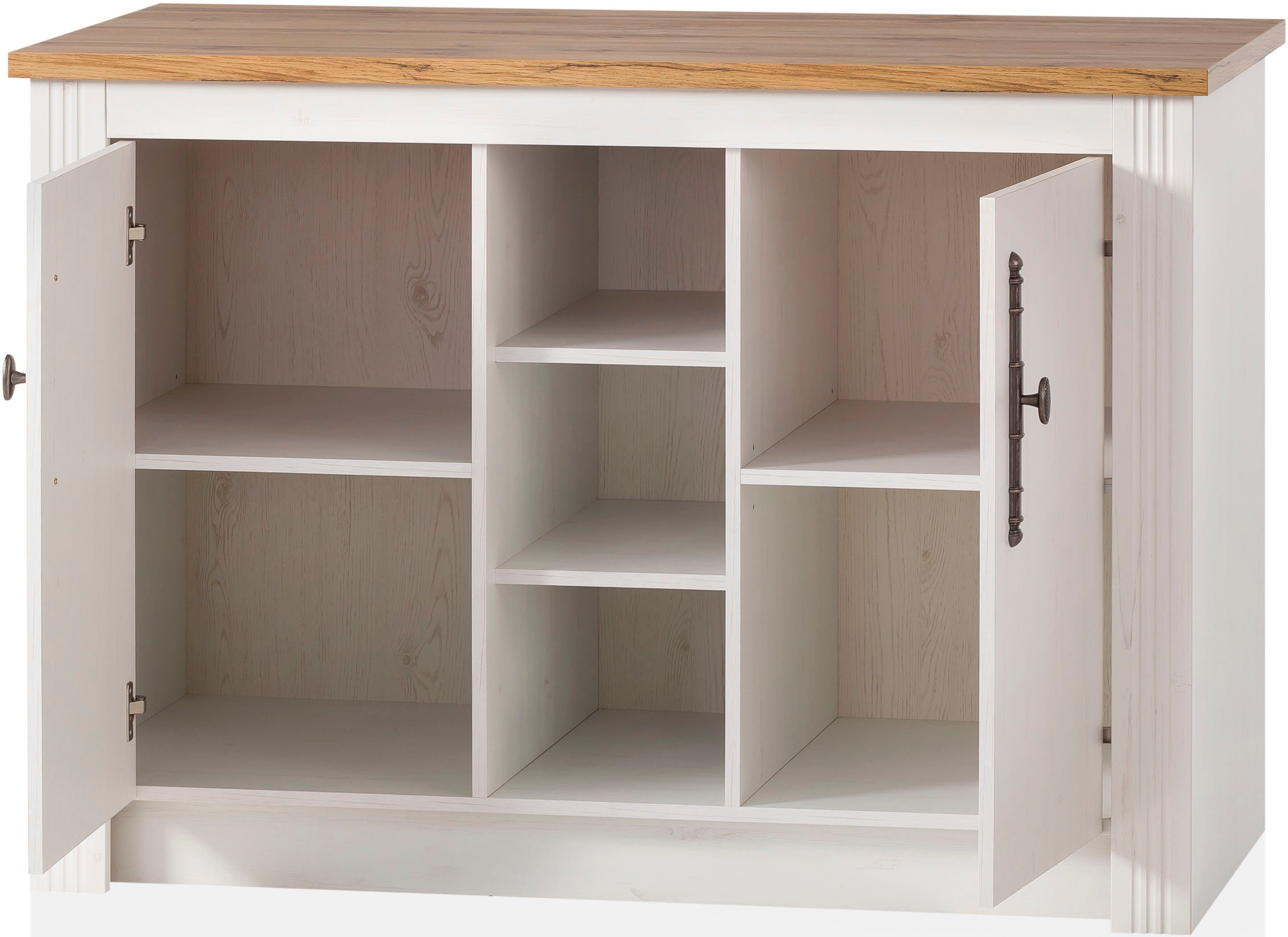 Kochstation Gootsteenkast KS-Westminster in romantische landelijke stijl, breedte 130 cm, exclusief by otto
