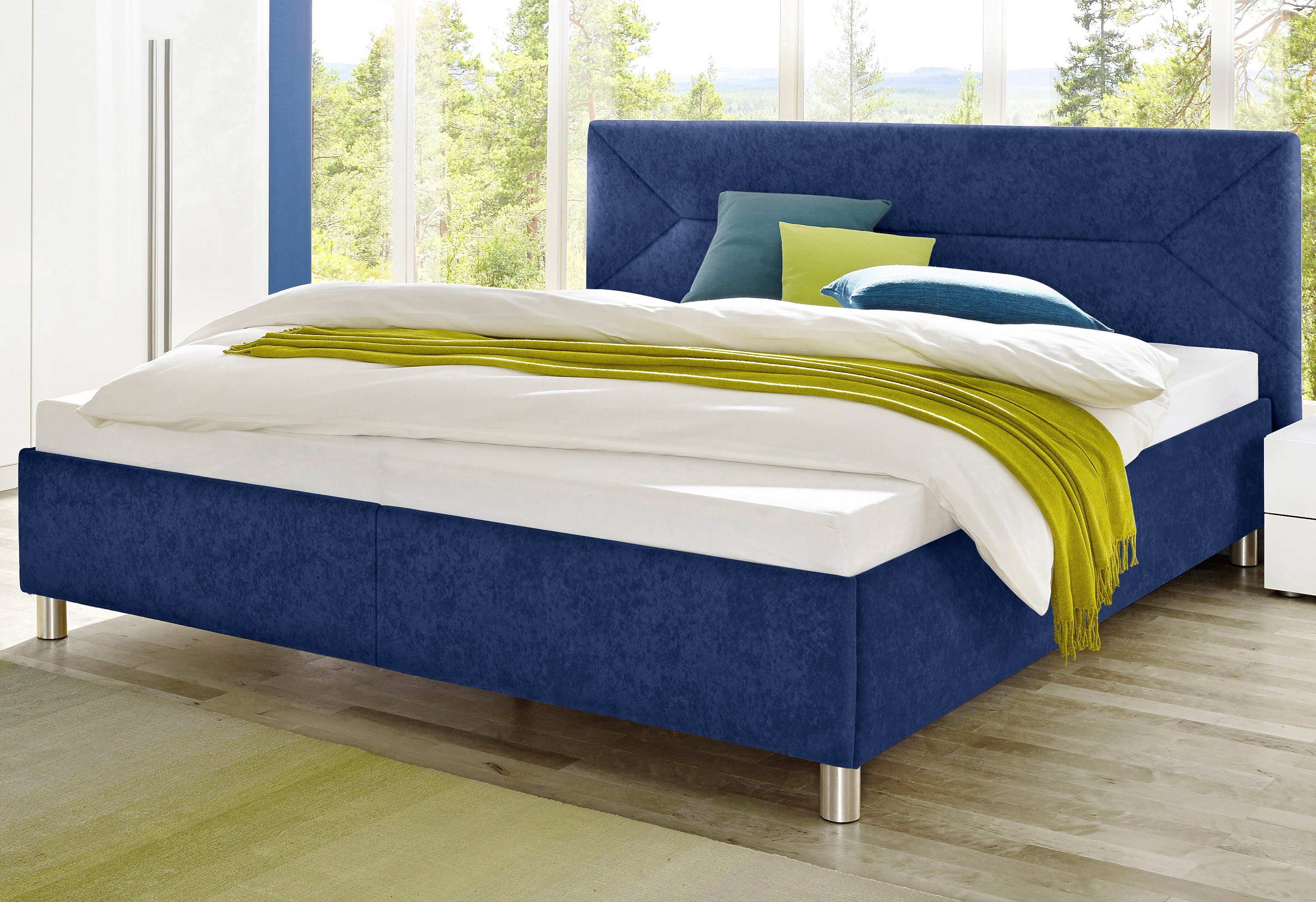 Maintal Gestoffeerd bed bedden blauw
