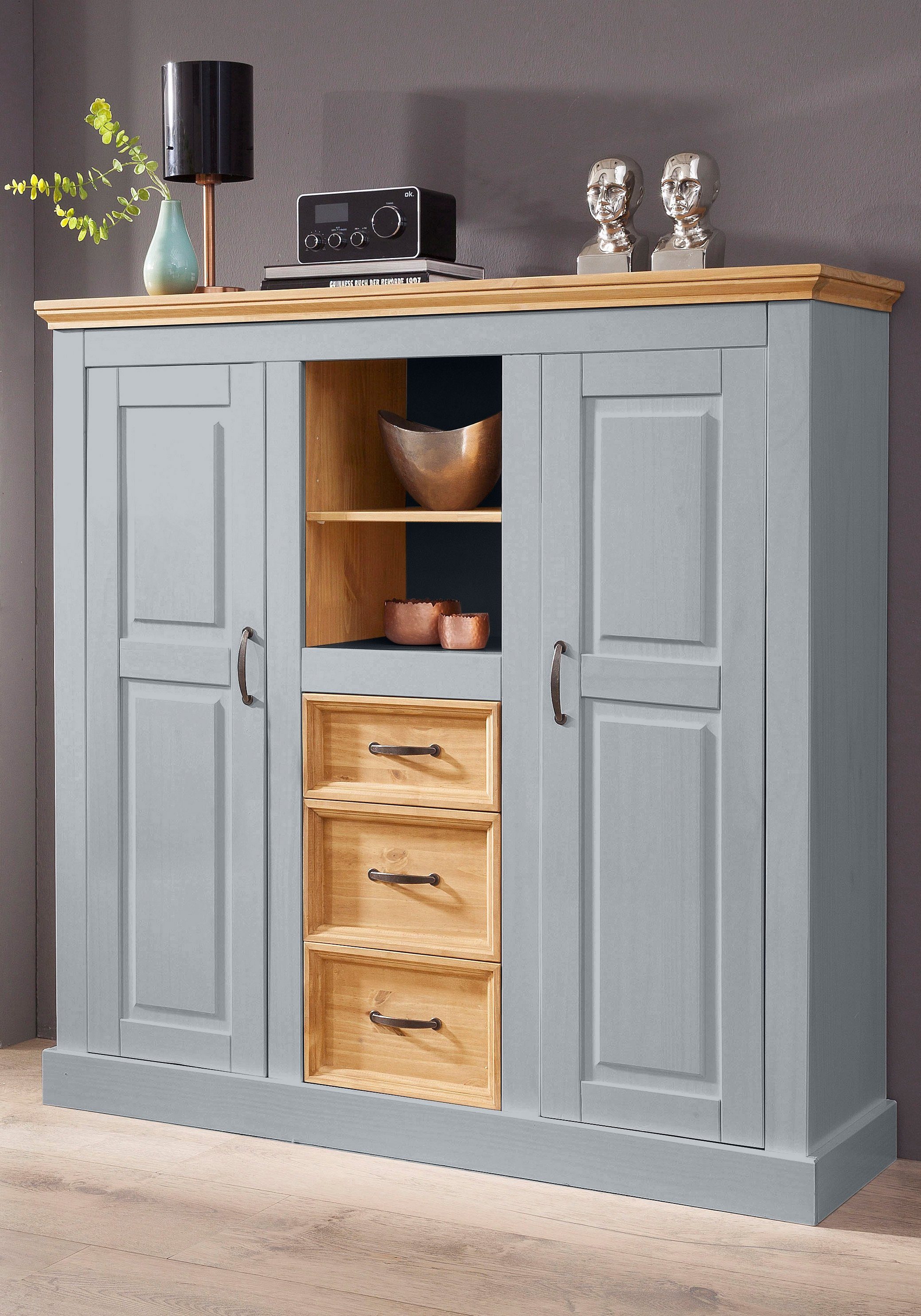 Home affaire Highboard Selma Breedte 130 cm