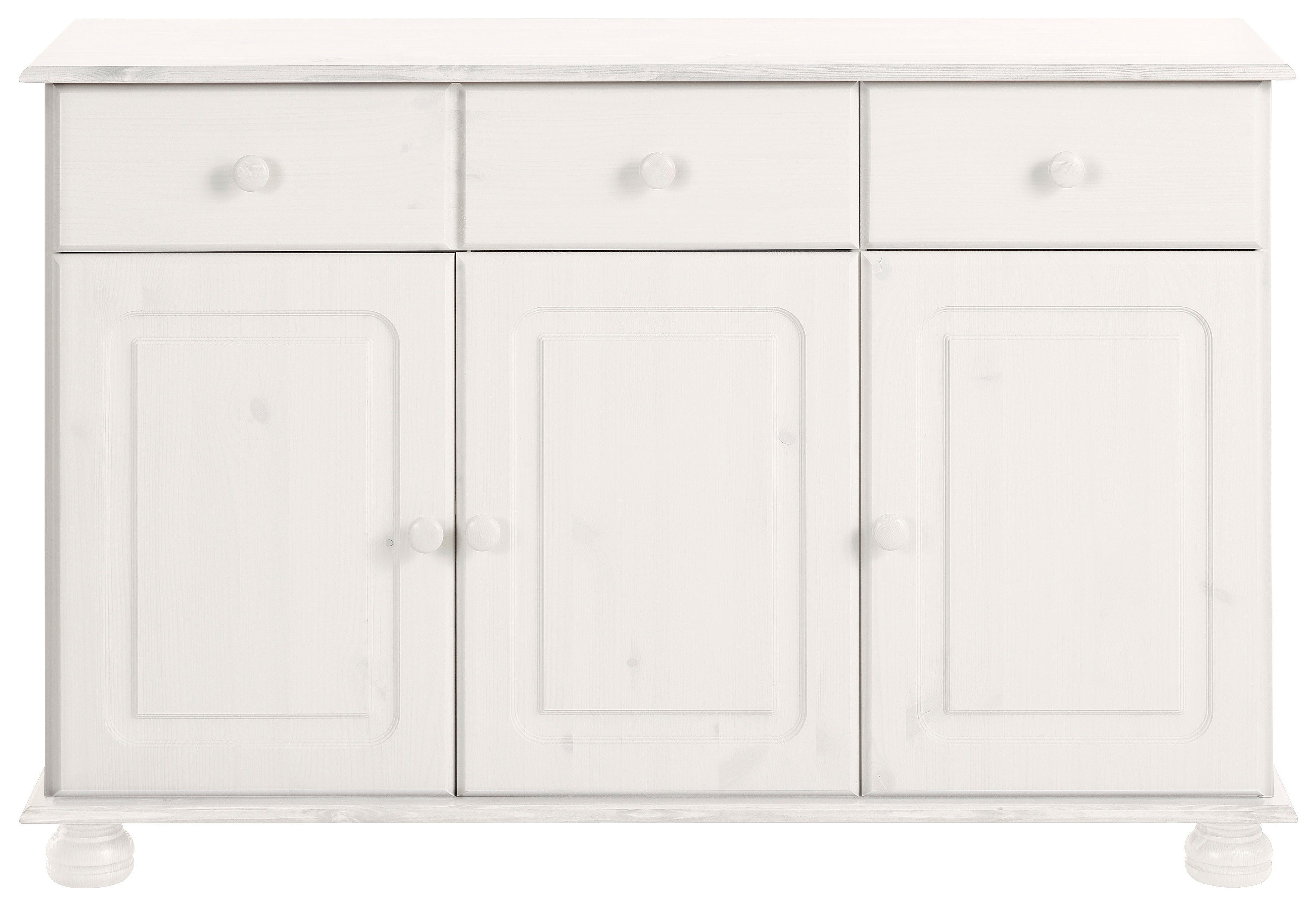 Home affaire Dressoir Mette Commode met gefreesde, bolvormige voeten, breedte 120 cm