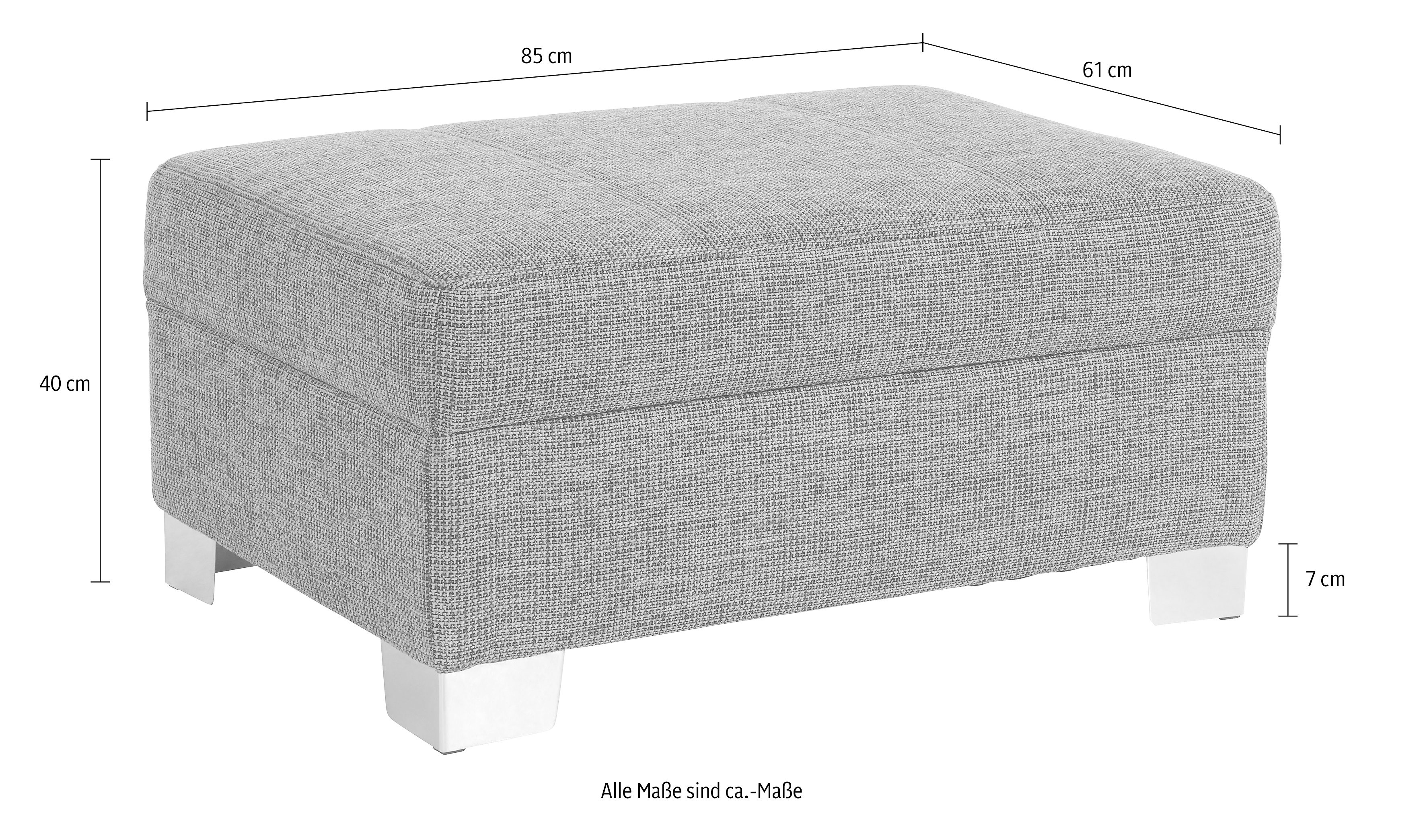 INOSIGN Hocker Turah met modern quilting past bij de serie, b/d/h: 85/61/40 cm, ook in leer
