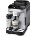 de'longhi volautomatisch koffiezetapparaat magnifica evo ecam 290.61.sb met lattecrema melksysteem, zilver-zwart zilver