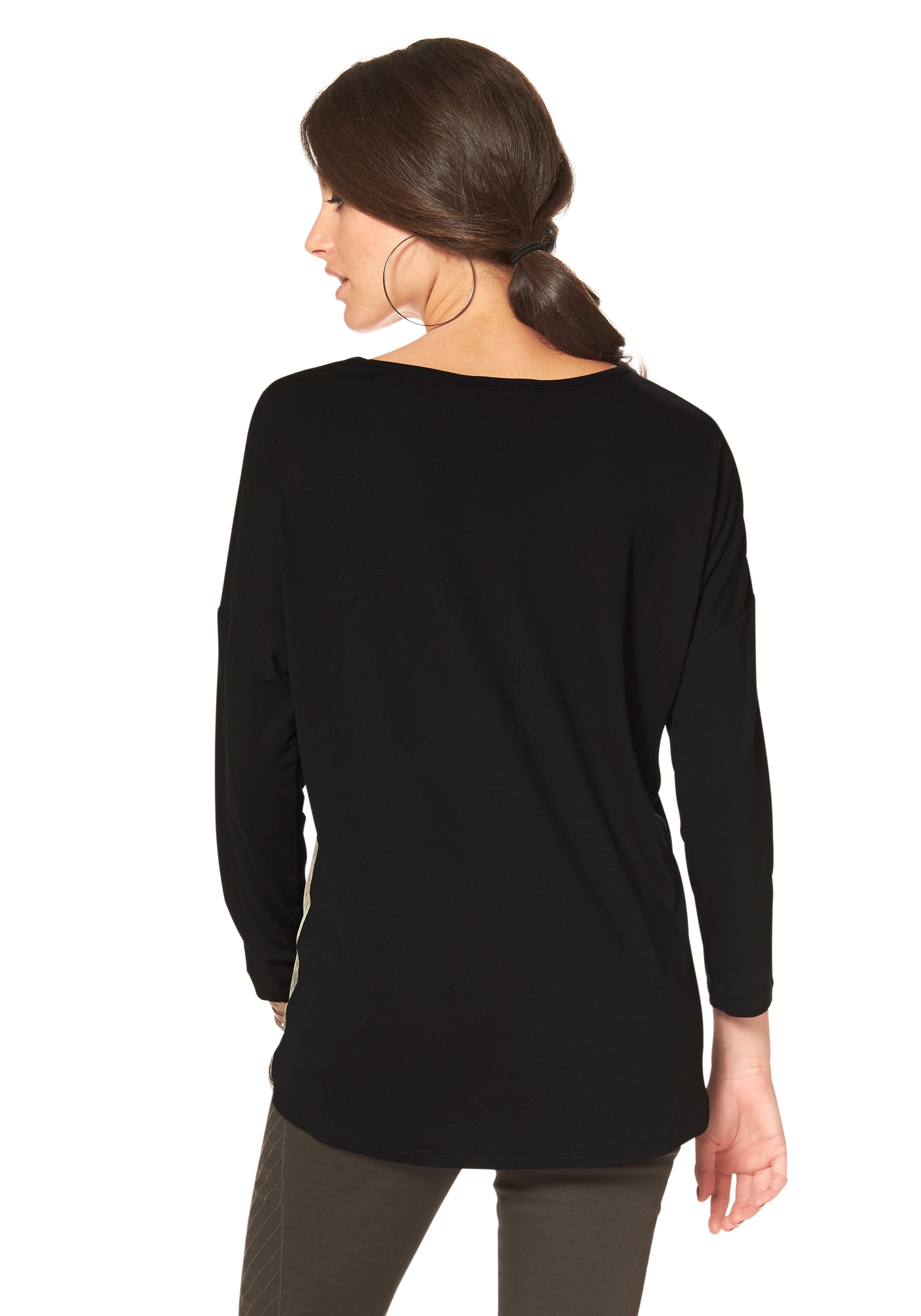 Aniston CASUAL Shirt met lange mouwen met elegante frontprint