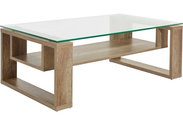 Salontafel met vensterglasplaat Salontafel met vensterglasplaat