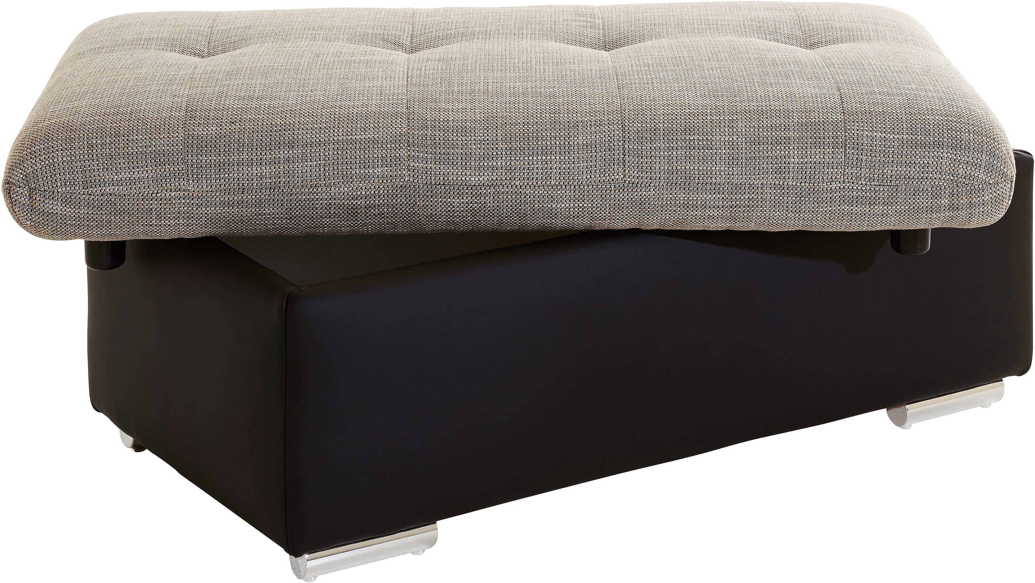 TRENDMANUFAKTUR Hocker Reggae, bankhocker met geweldige detailafwerking in de zitting