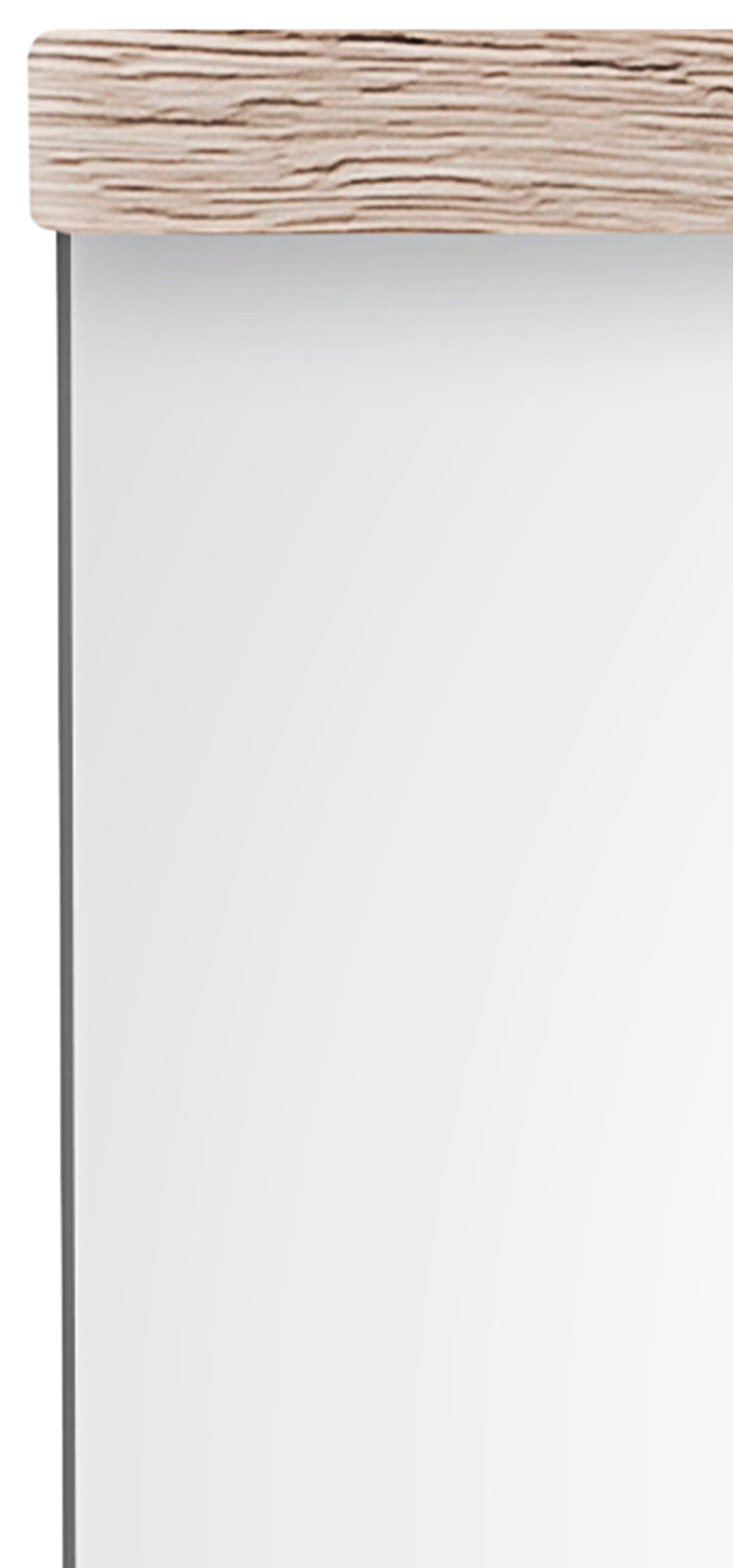 welltime Badspiegel Toulon Wandspiegel met echt houtlook-detail - afmetingen (B/D/H) 60/2/55 cm