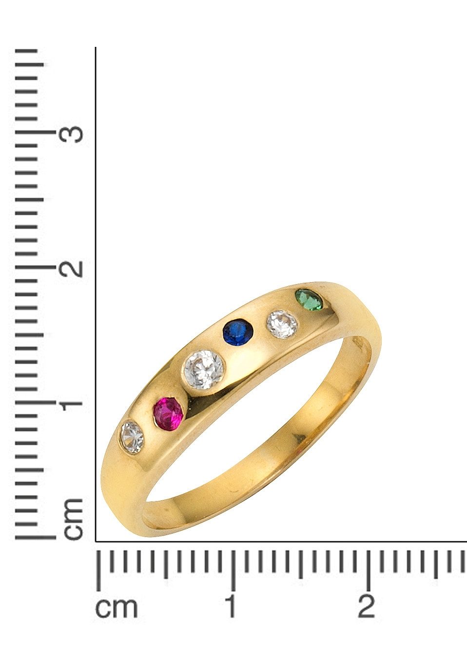 Firetti Goudkleurige ring Sieraad cadeau Goudkleurig 333 damesring edelsteen kleursteen