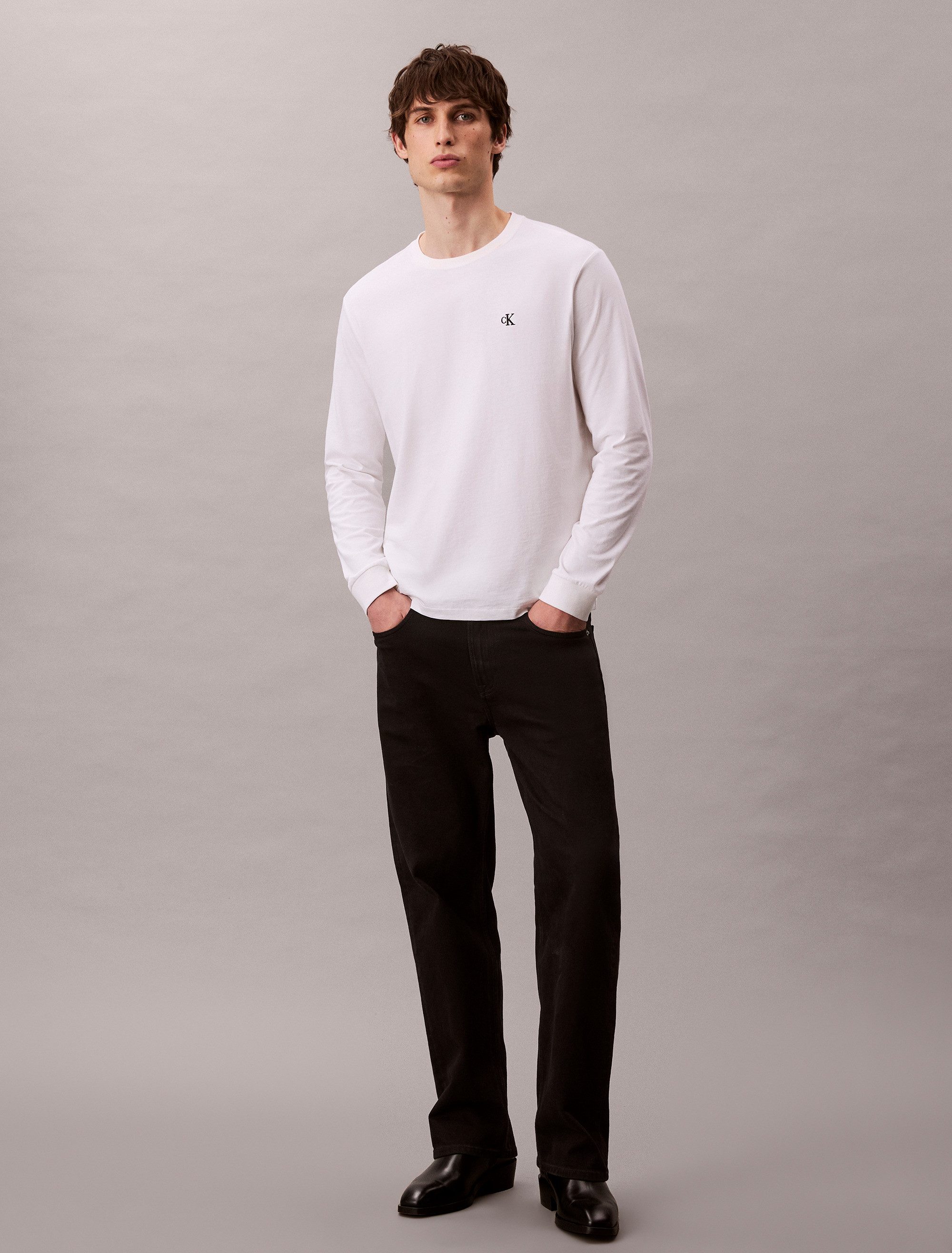 Calvin Klein Shirt met lange mouwen LS EASY MONOGRAM TEE