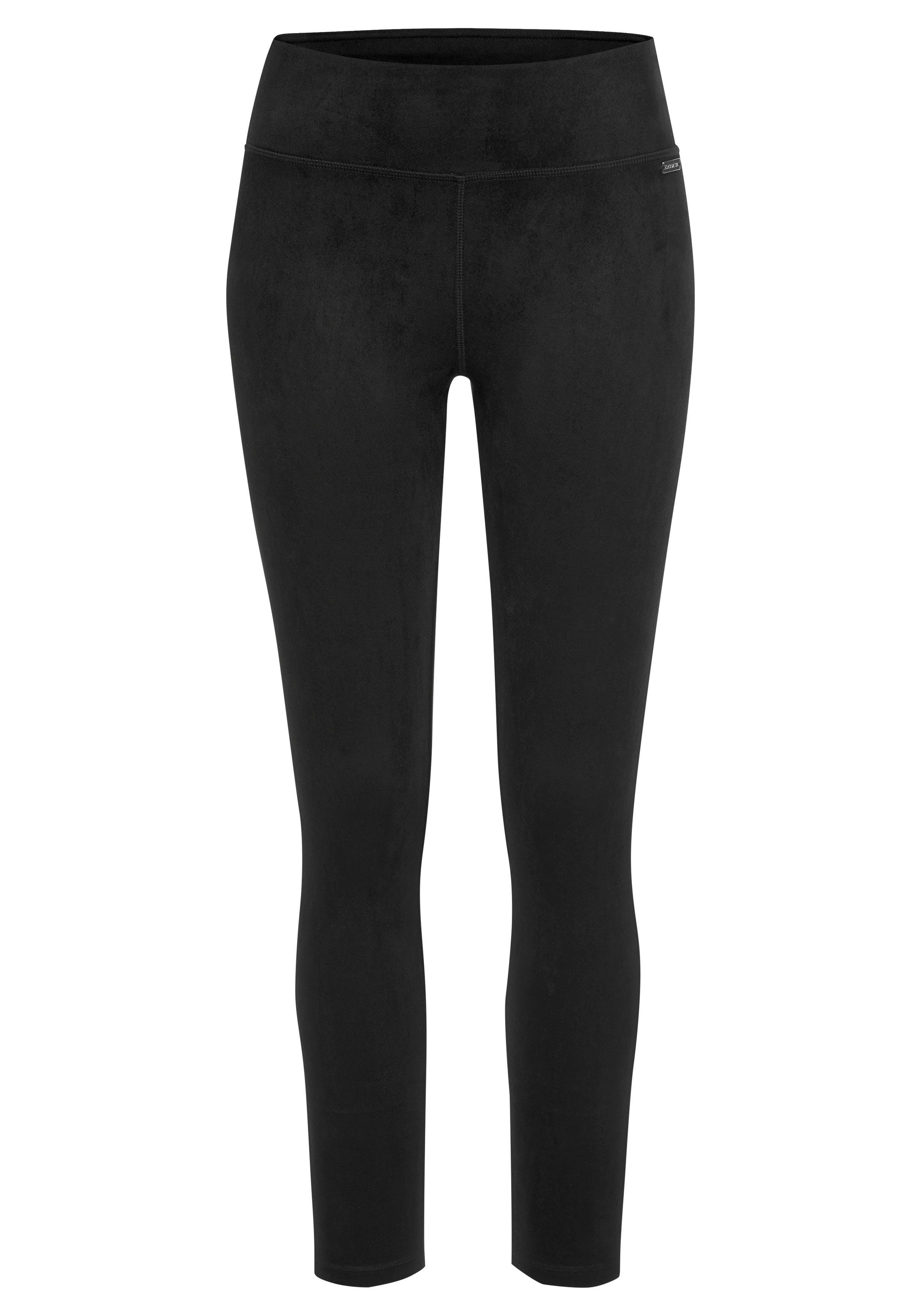 Lascana Legging in suèdeleer-look