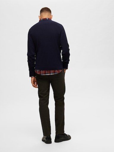 SELECTED HOMME Trui met ronde hals SLHBERG CABLE CREW NECK NOOS