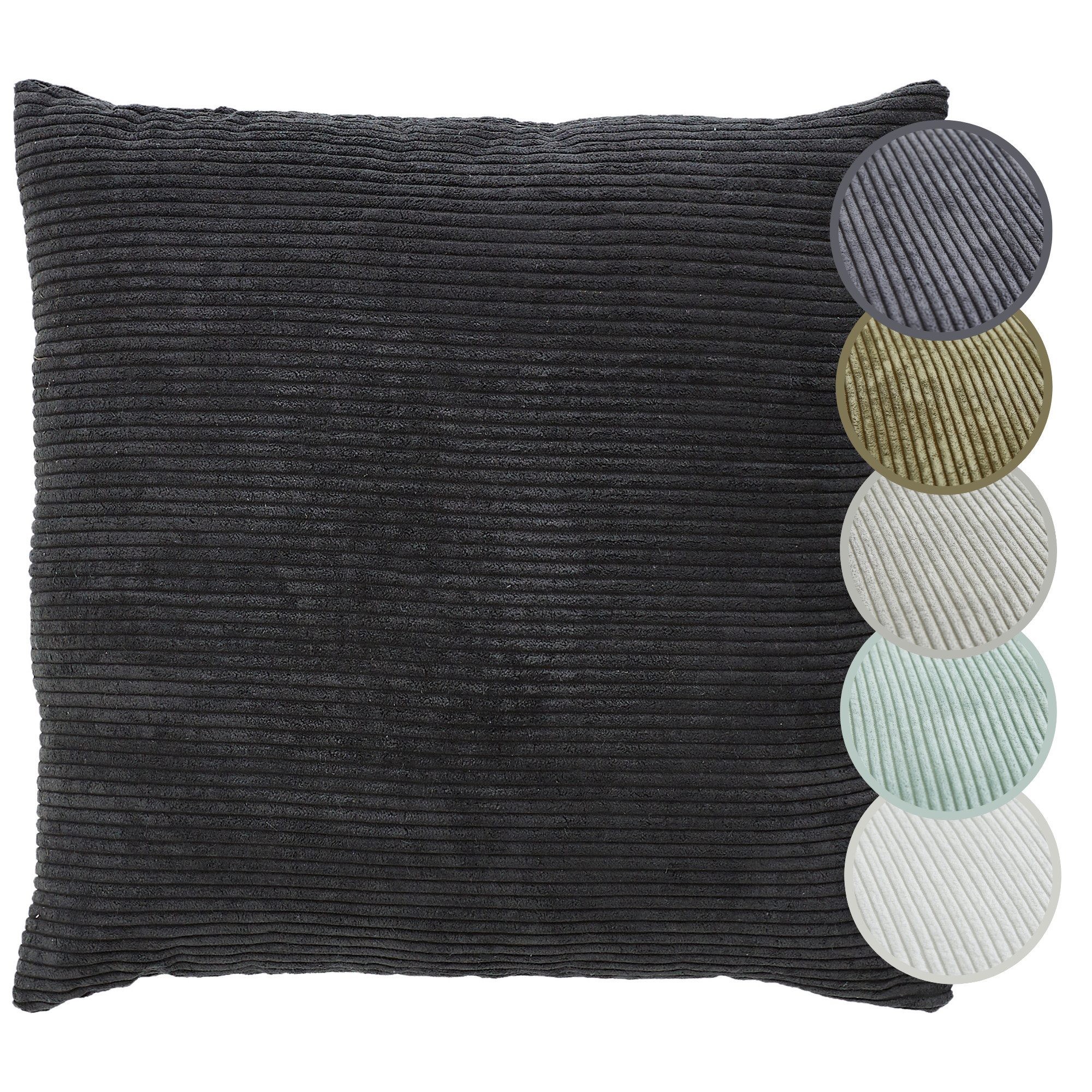 Andiamo Sierkussen Cord kussen Emy, kussenhoes met vulling Sierkussens, vierkant, 40x40 of 30x50 cm, ook verkrijgbaar als 4-delige set (1 stuk)