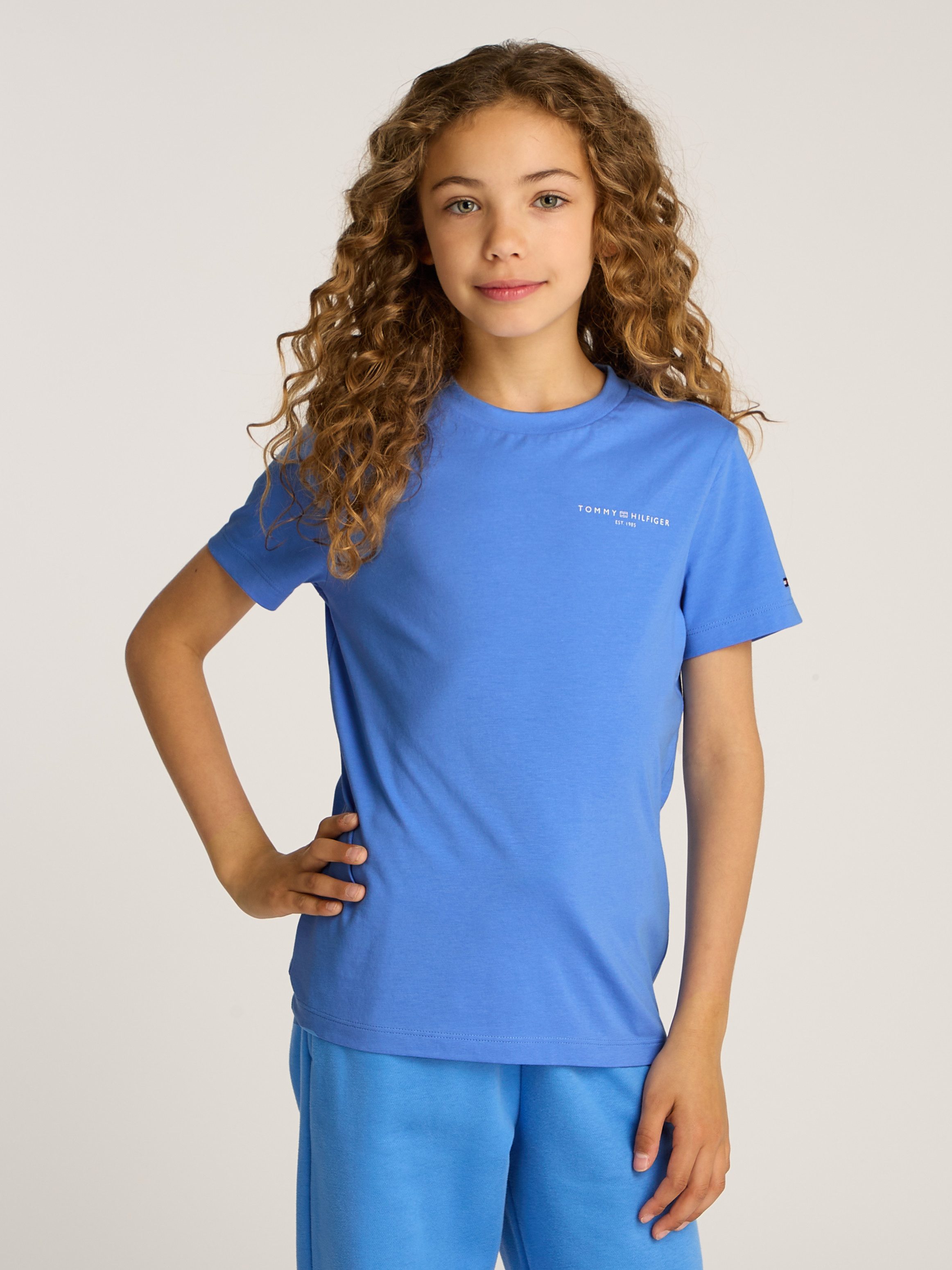 Tommy Hilfiger T-shirt U MINI CORP LOGO TEE SS jongens t-shirts maat 86 blauw