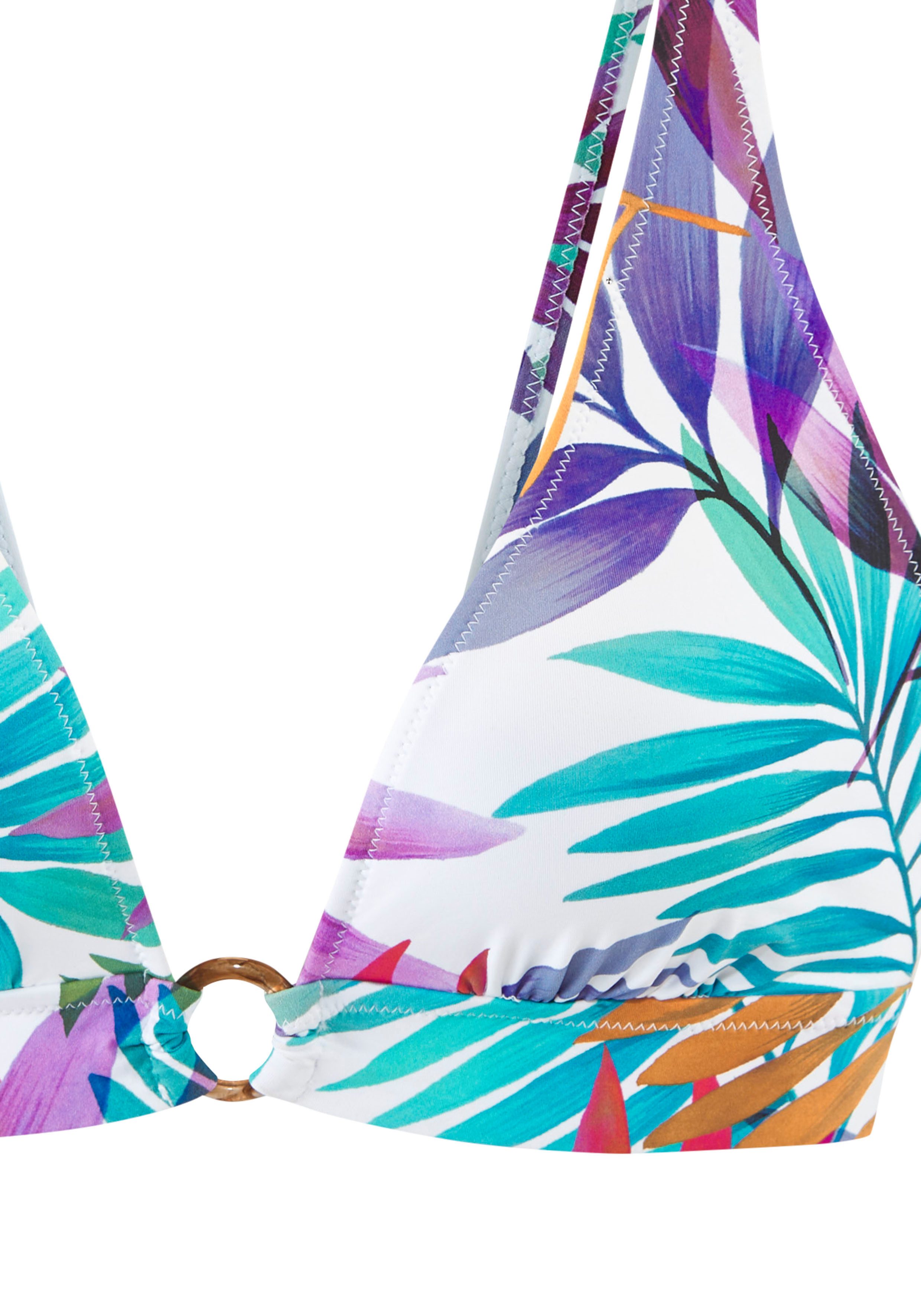 Lascana Triangelbikini met kleine goudkleurige ring
