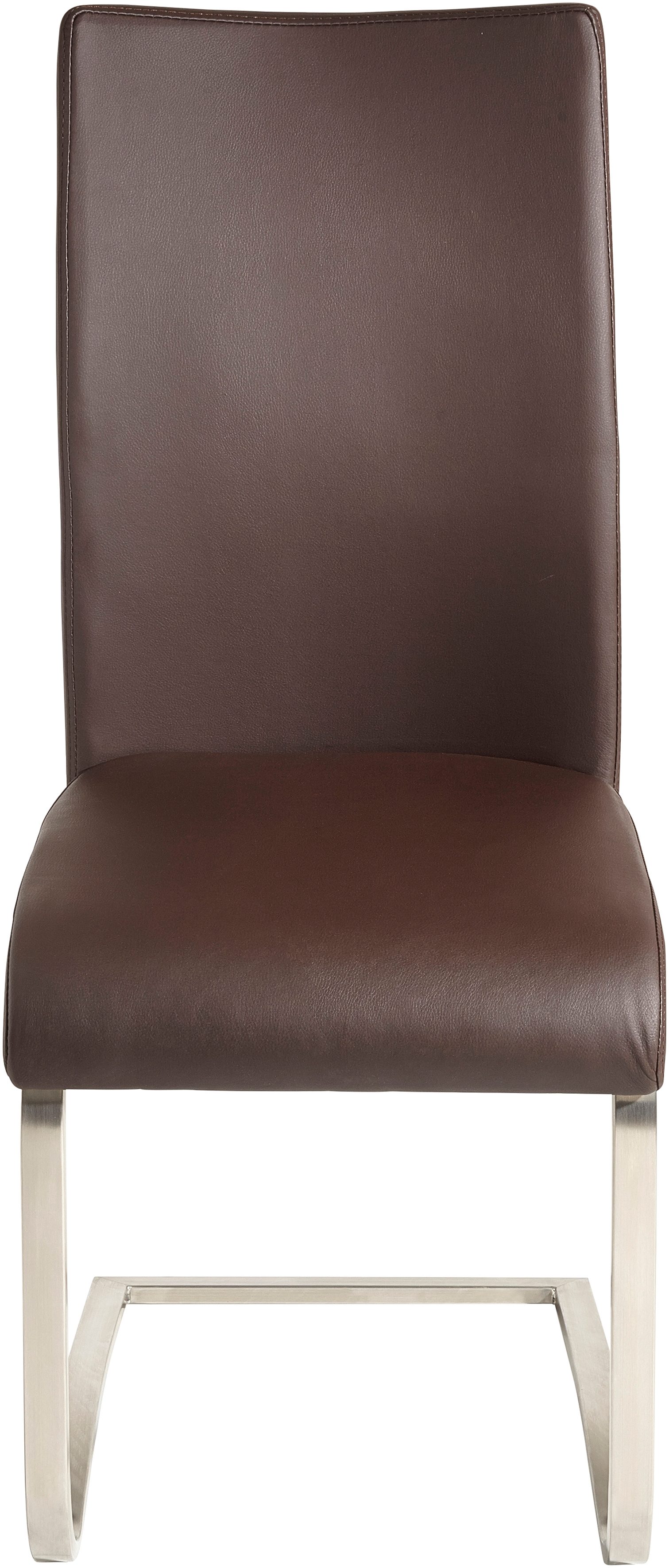 MCA furniture Vrijdragende stoel Arco Stoel overtrokken met echt leer, belastbaar tot 130 kg (2 stuks)