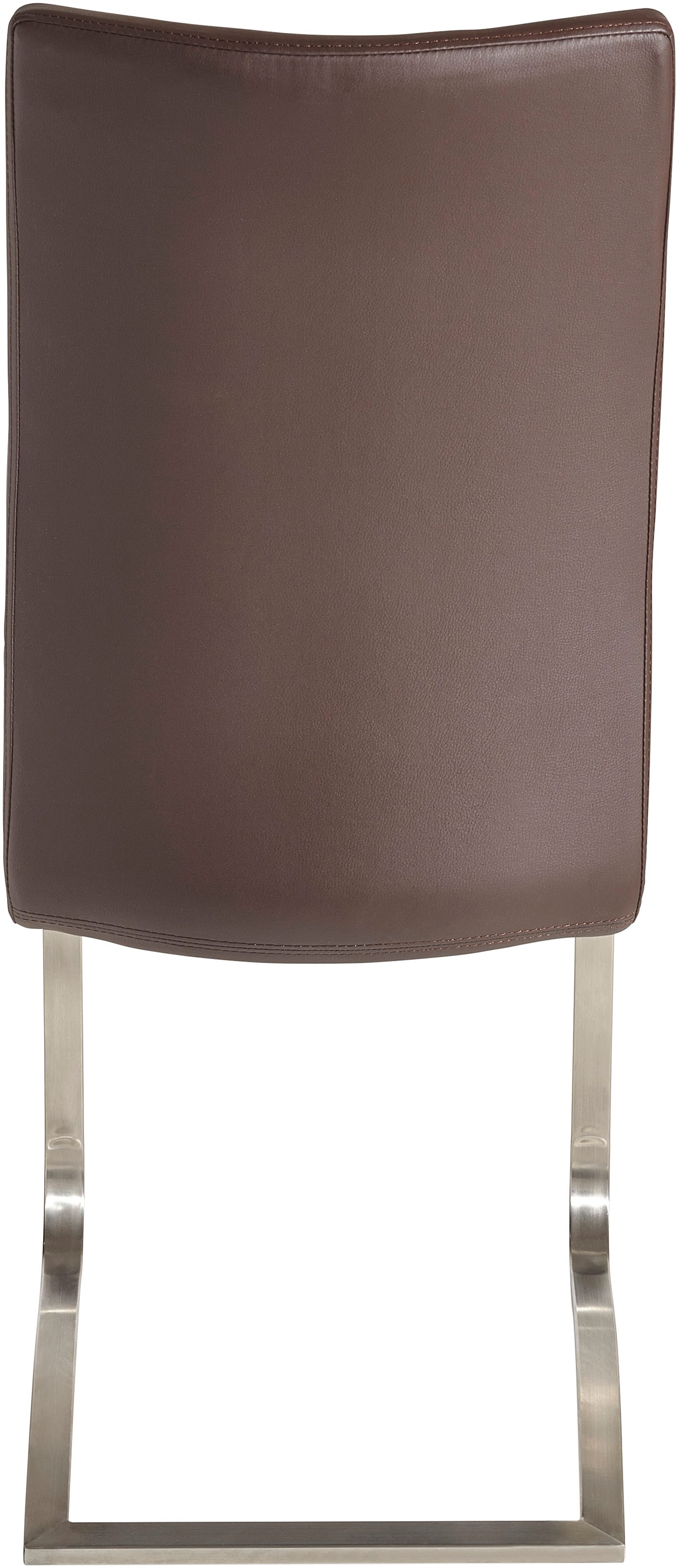 MCA furniture Vrijdragende stoel Arco Stoel overtrokken met echt leer, belastbaar tot 130 kg (2 stuks)