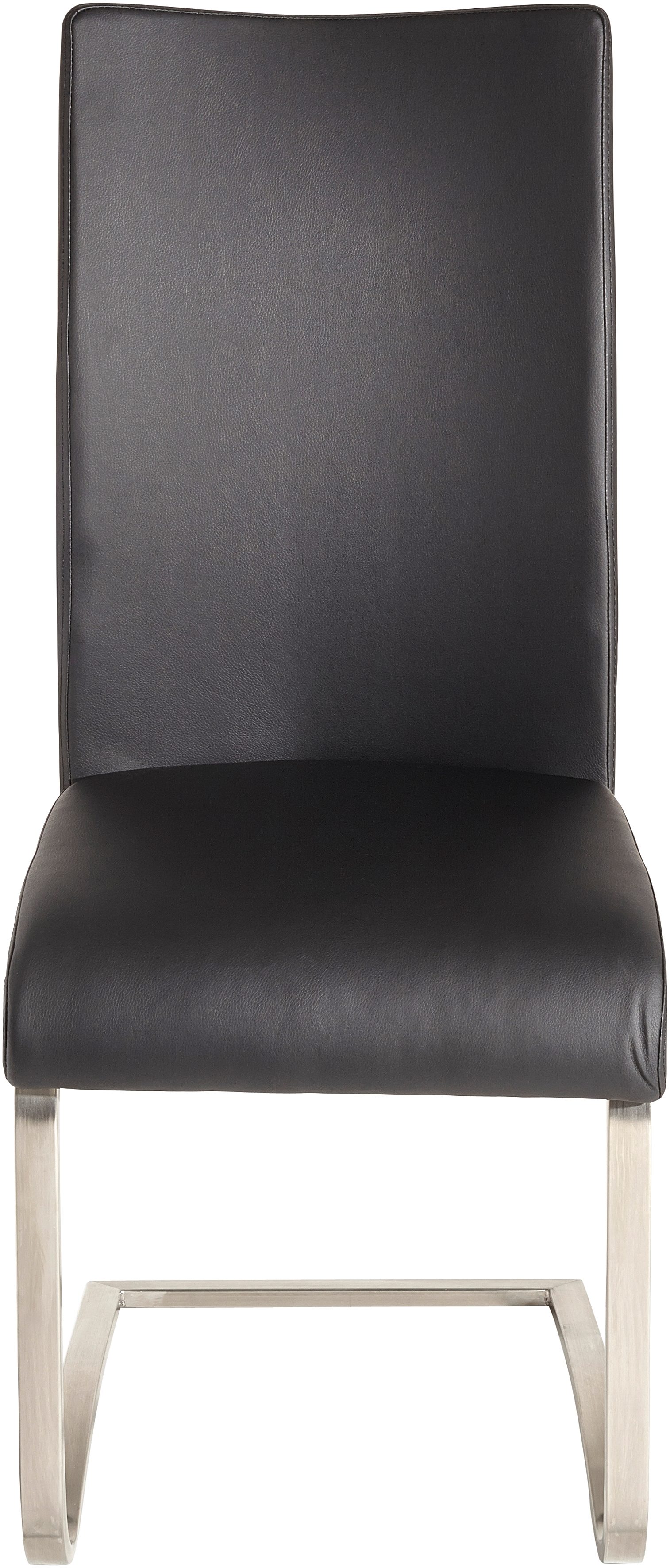 MCA furniture Vrijdragende stoel Arco Stoel overtrokken met echt leer, belastbaar tot 130 kg (2 stuks)