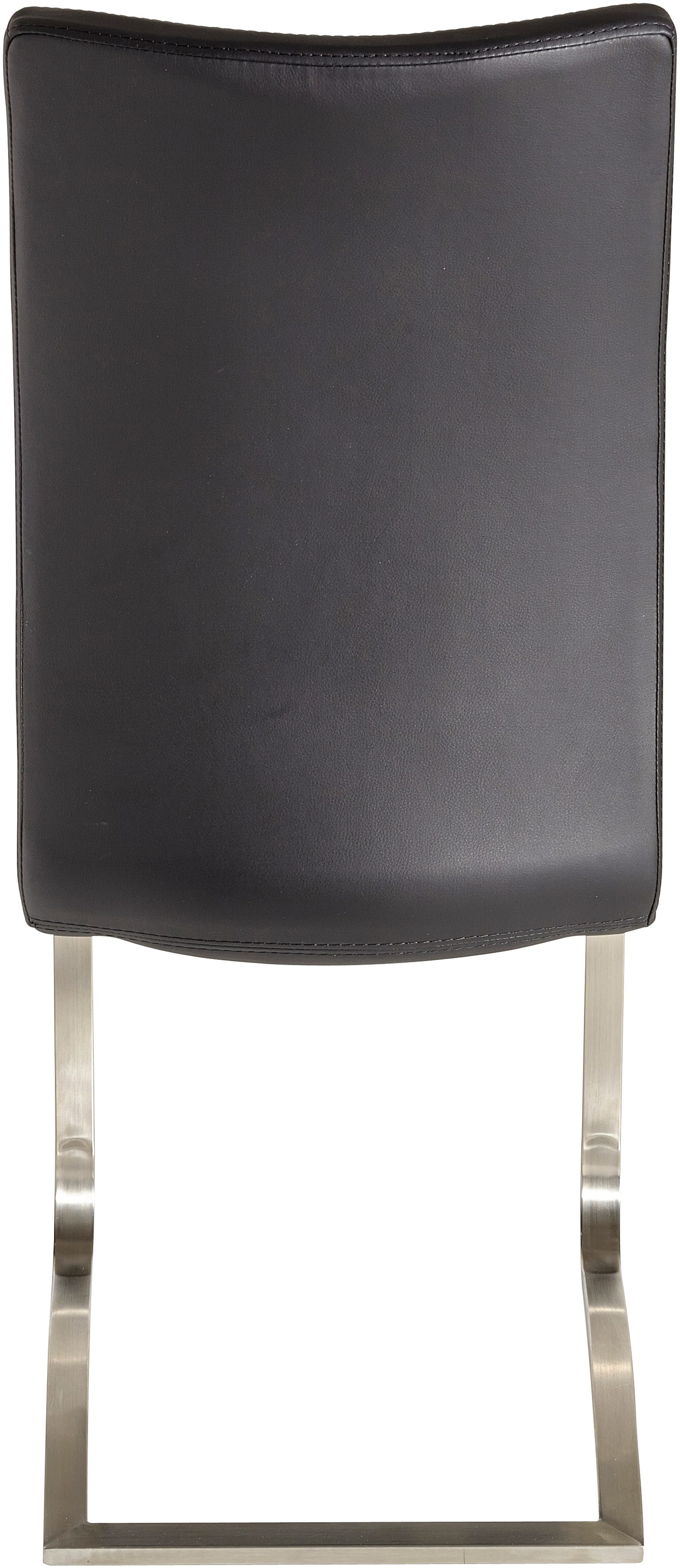 MCA furniture Vrijdragende stoel Arco Stoel overtrokken met echt leer, belastbaar tot 130 kg (2 stuks)
