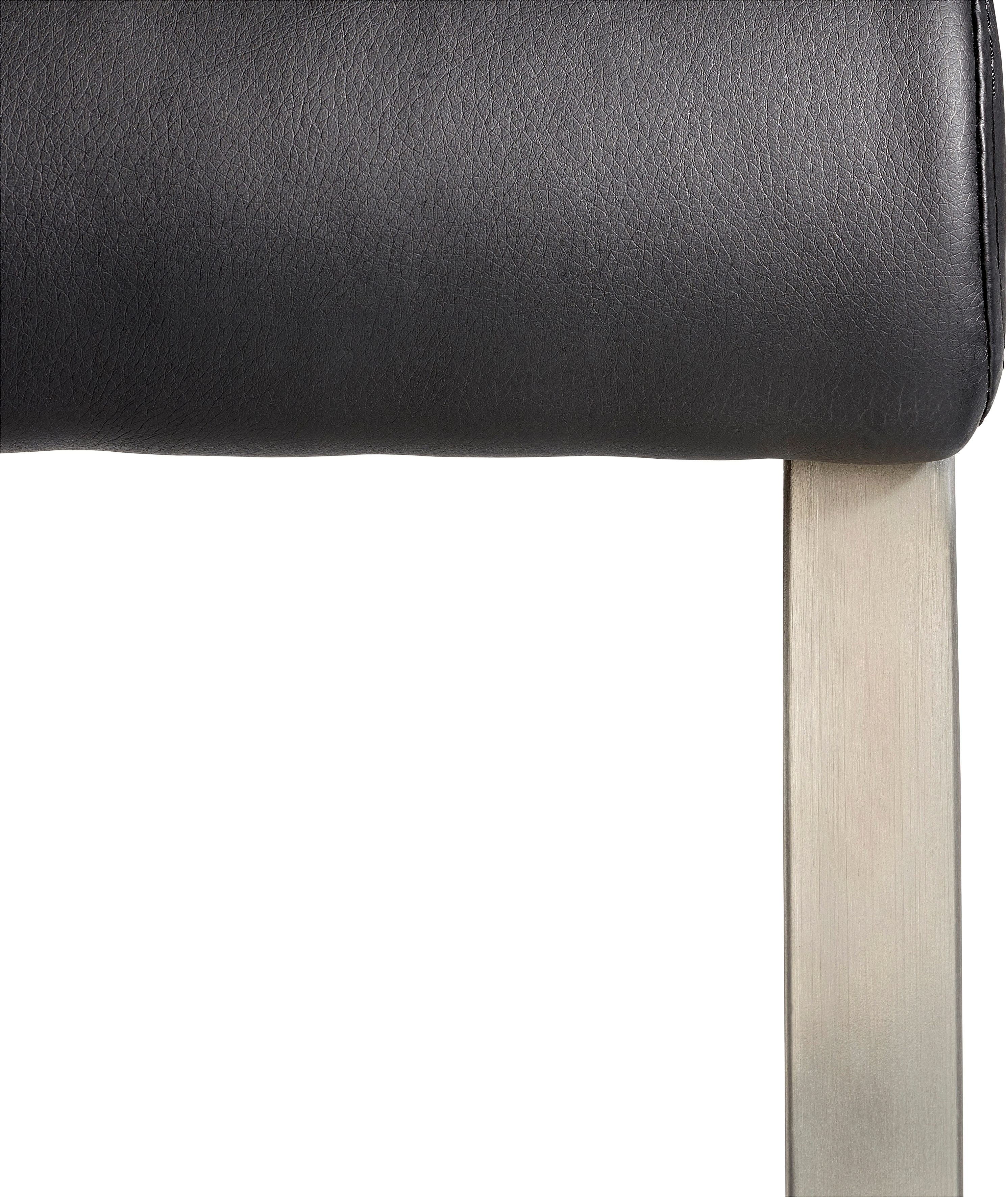 MCA furniture Vrijdragende stoel Arco Stoel overtrokken met echt leer, belastbaar tot 130 kg (2 stuks)