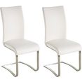 mca furniture vrijdragende stoel arco set van 2, 4 en 6 stuks, stoel belastbaar tot 130 kg (set) wit