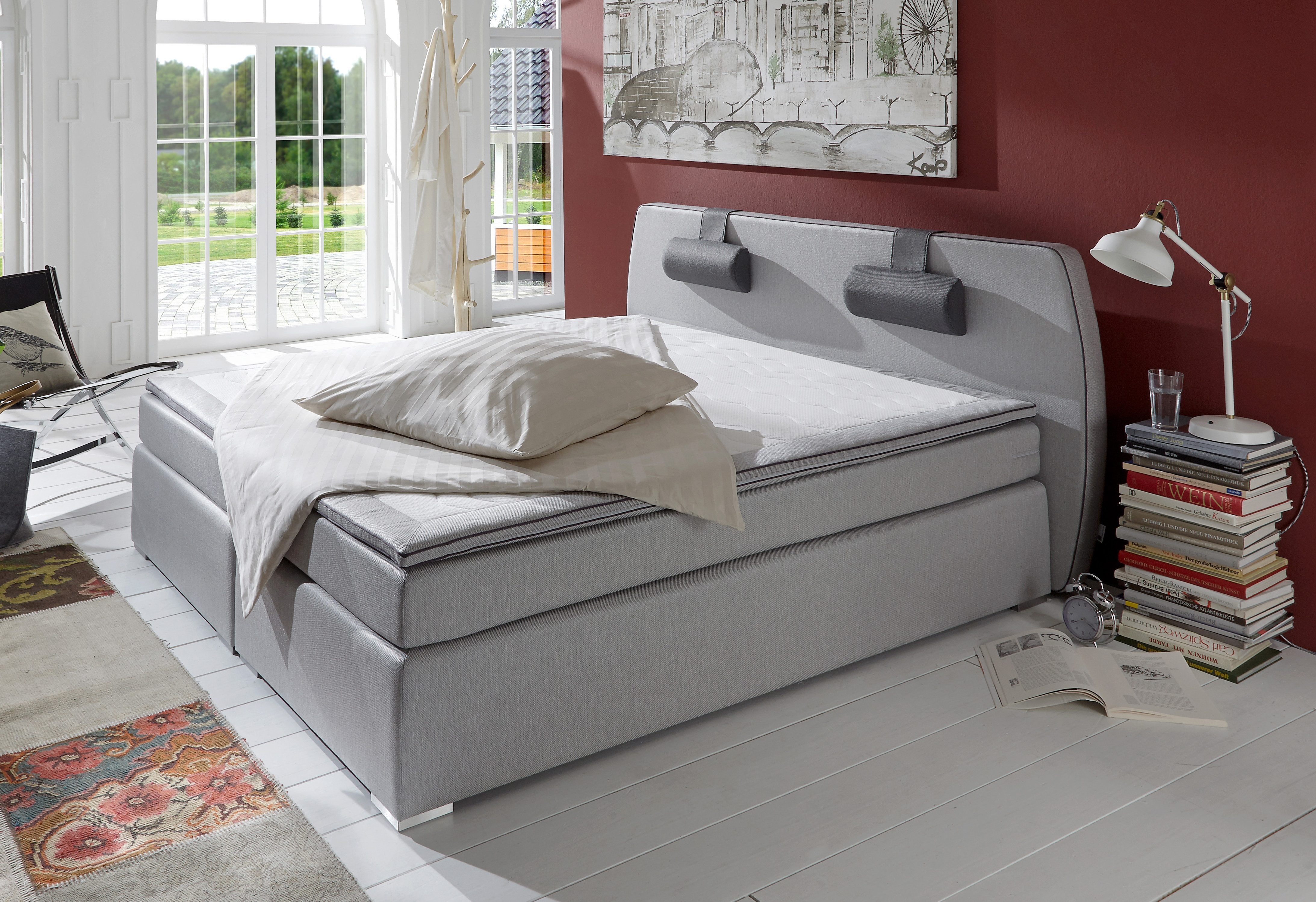 ATLANTIC home collection Boxspring Rex met topmatras en verstelbaar nekkussen