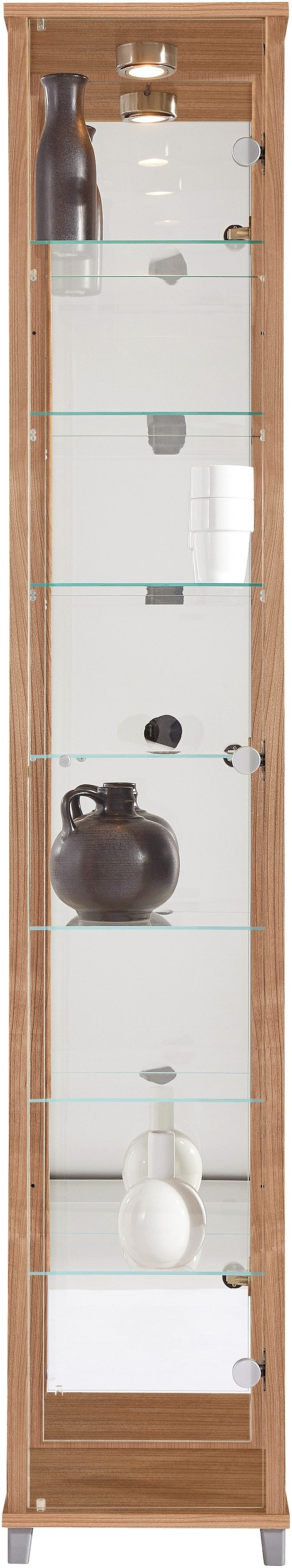 Kasten  vitrinekasten Vitrinekast met spiegelachterwand  7 glasplateaus 297900
